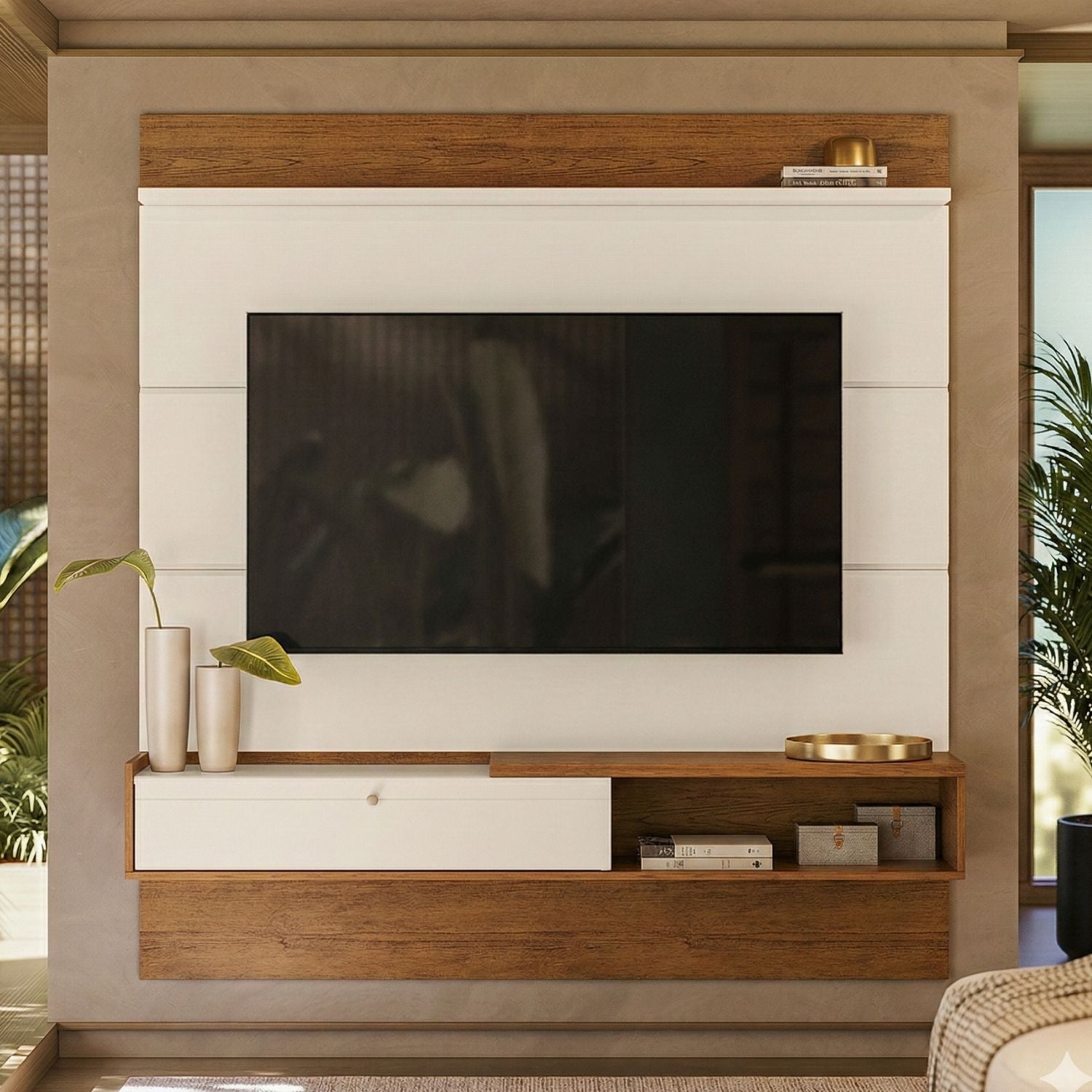 Panel TV Beige Triunfo