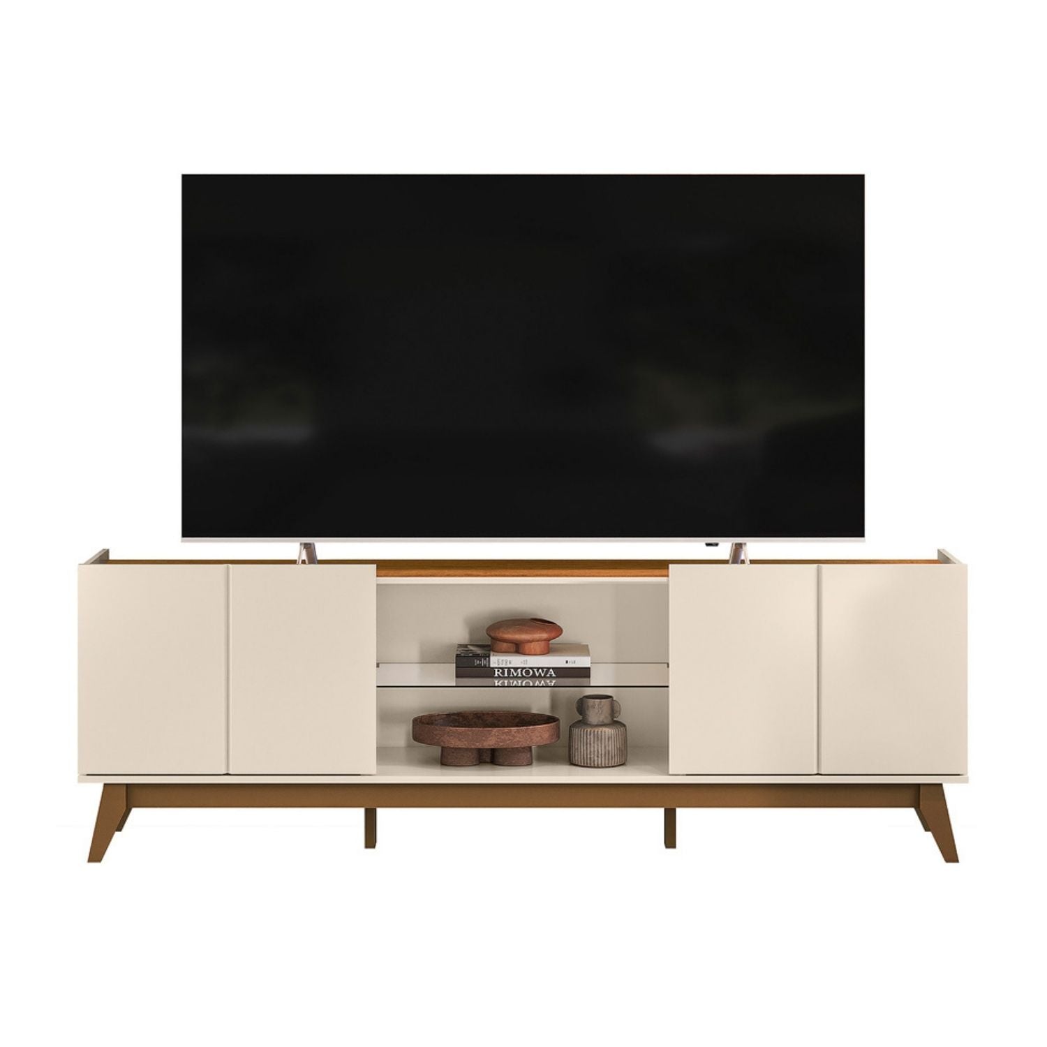 Rack TV 200x67x35 cm Beige Guaruja