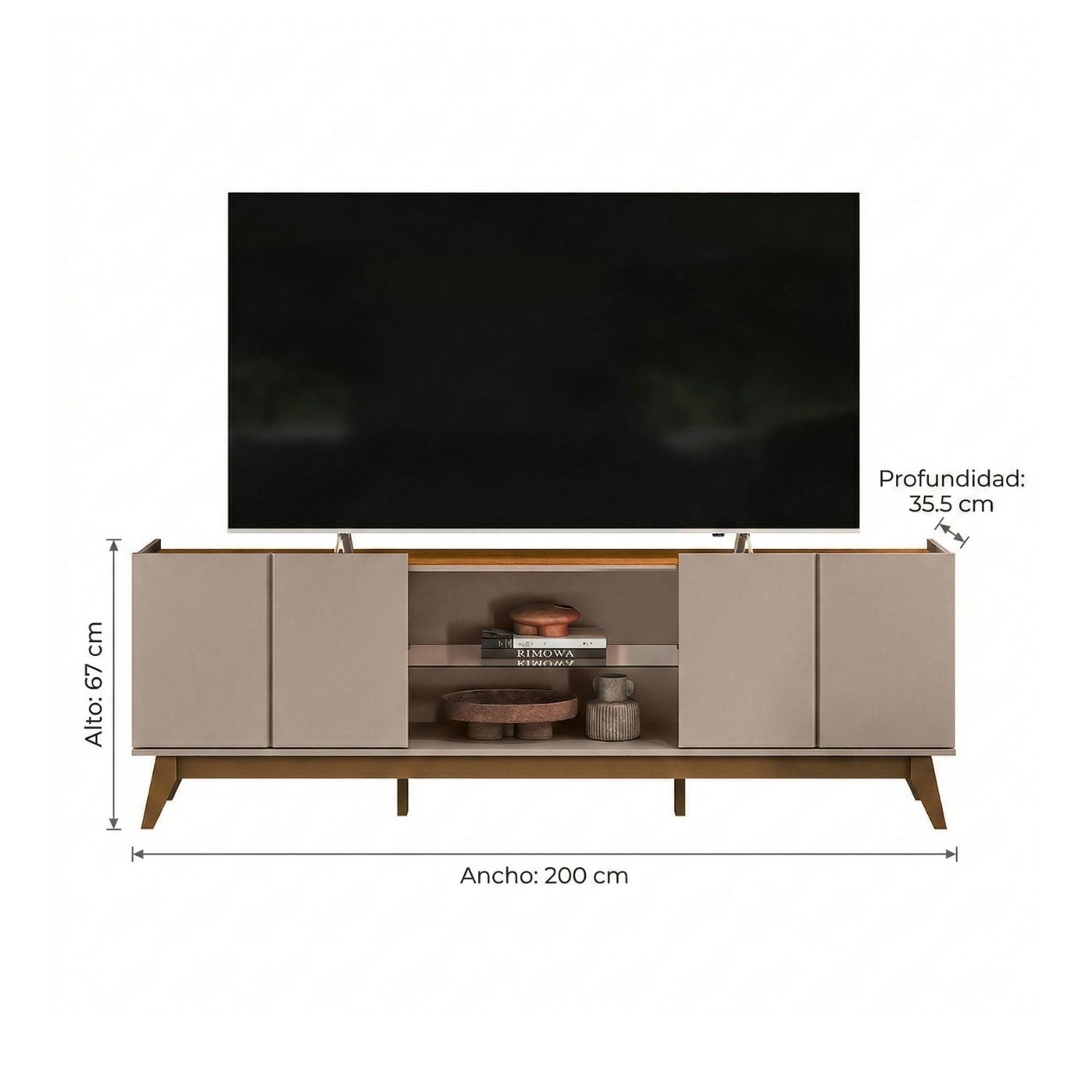Rack TV 200x67x35 cm Guaruja