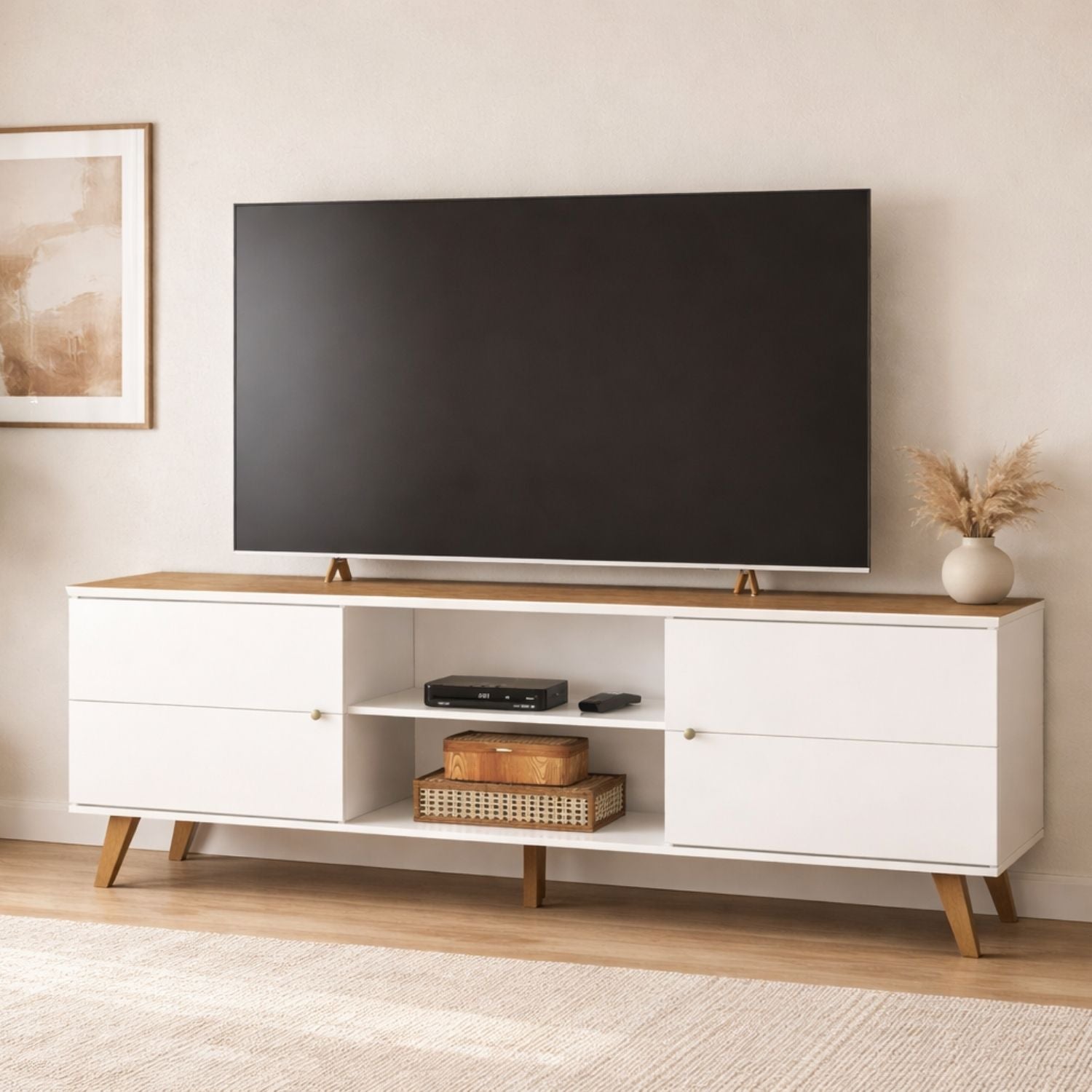 Rack TV 180x64x38 cm Beige Aracaju
