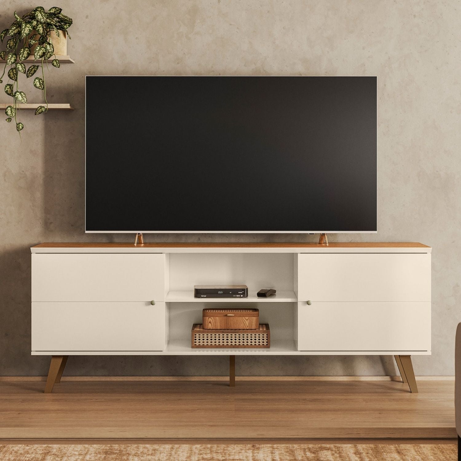 Rack TV 180x64x38 cm Beige Aracaju
