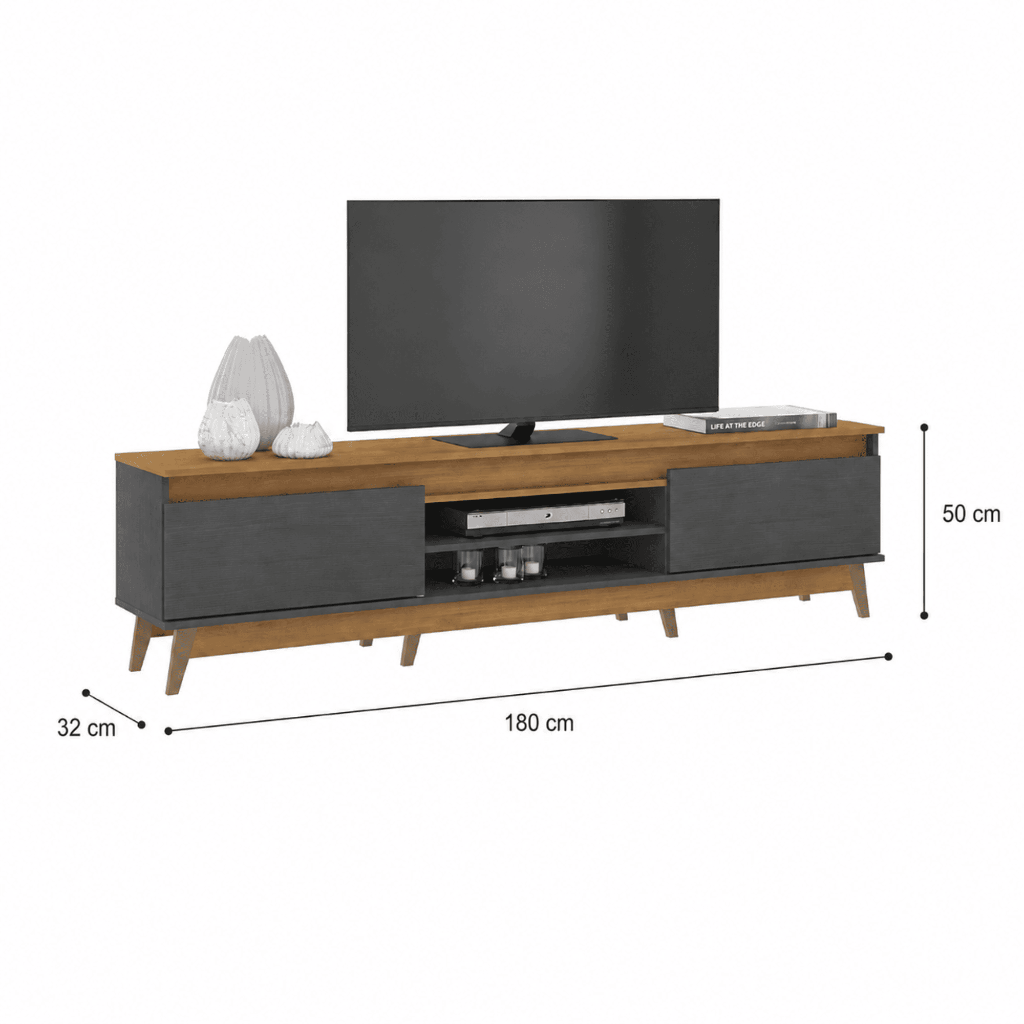 Rack para TV Texas Roble/Grafito