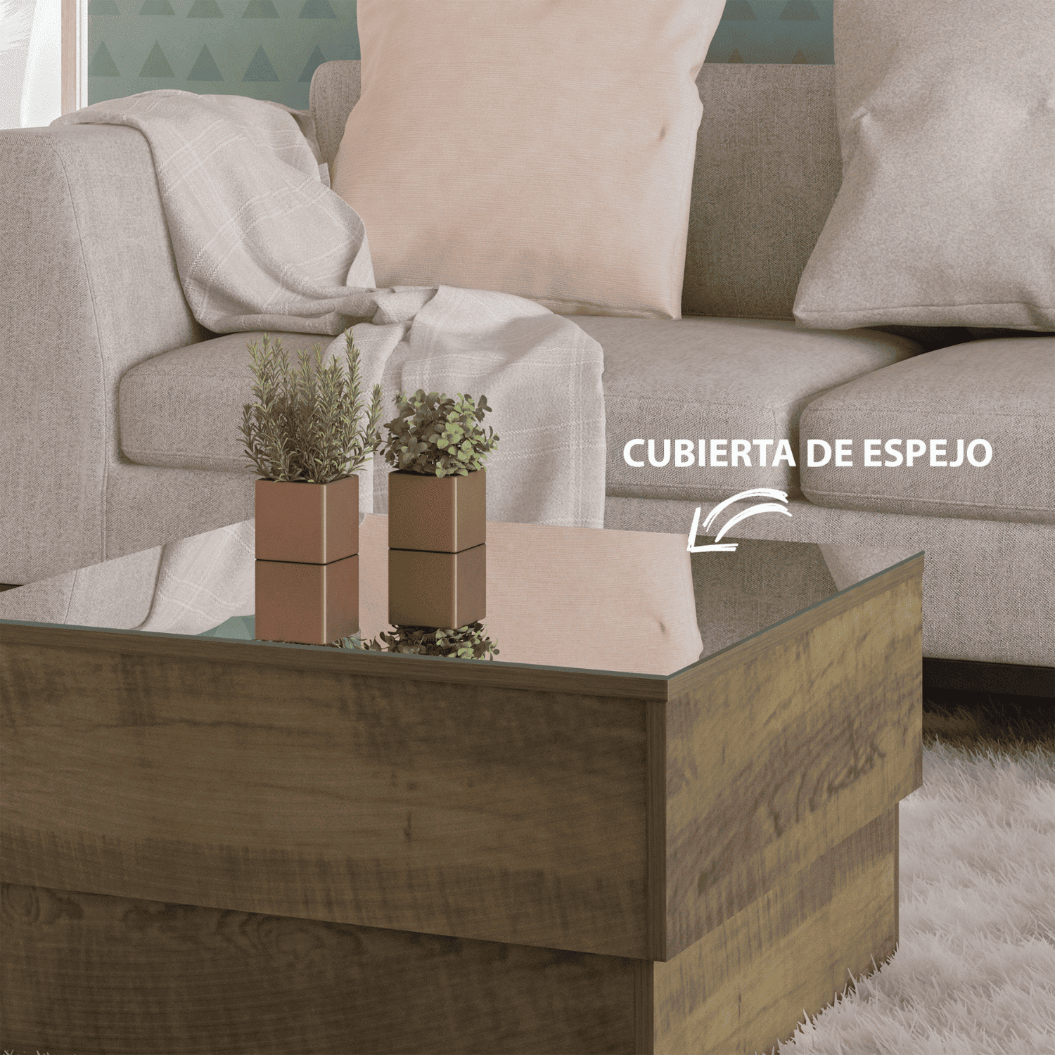 Mesa Centro 60x35x60 cm Parati