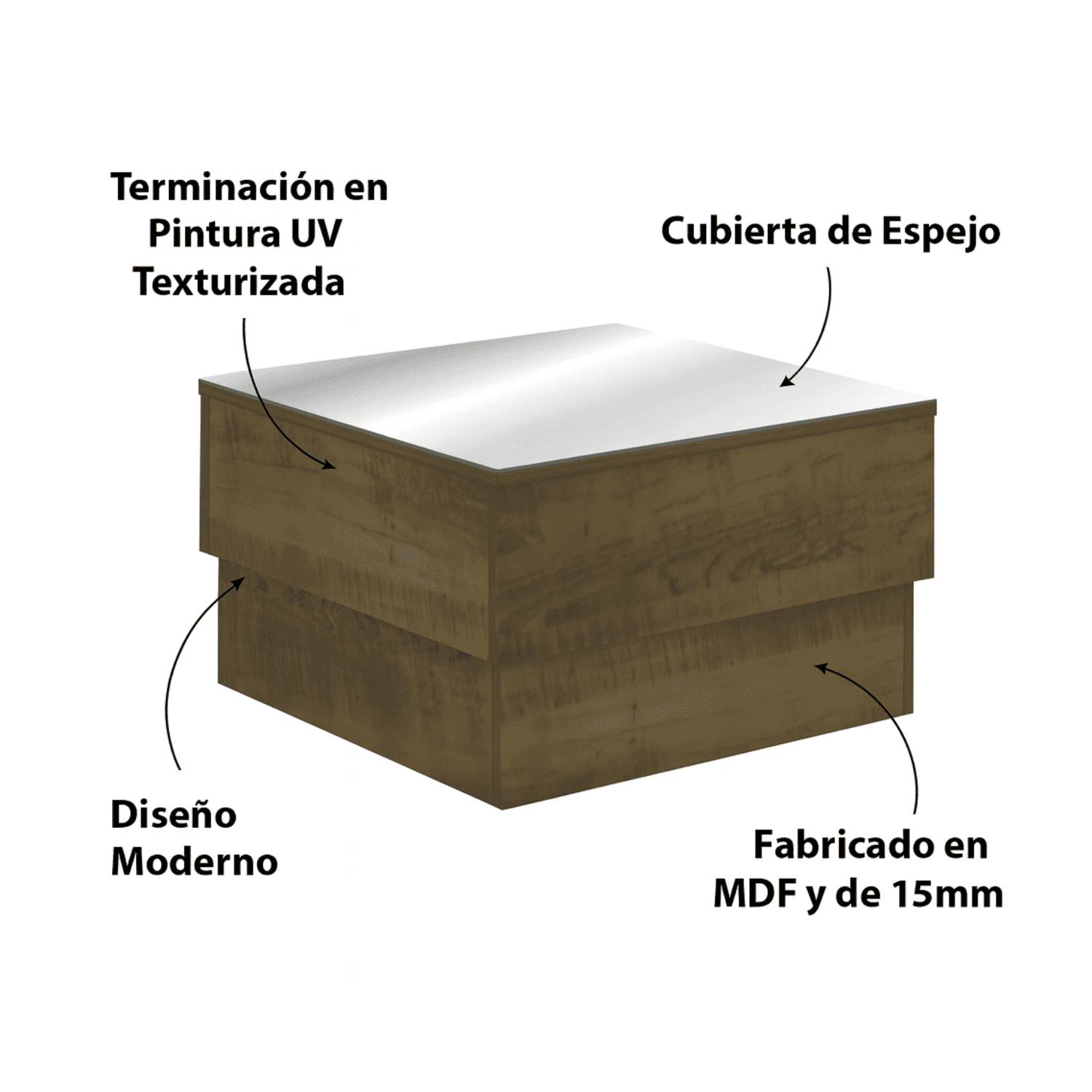 Mesa Centro 60x35x60 cm Parati