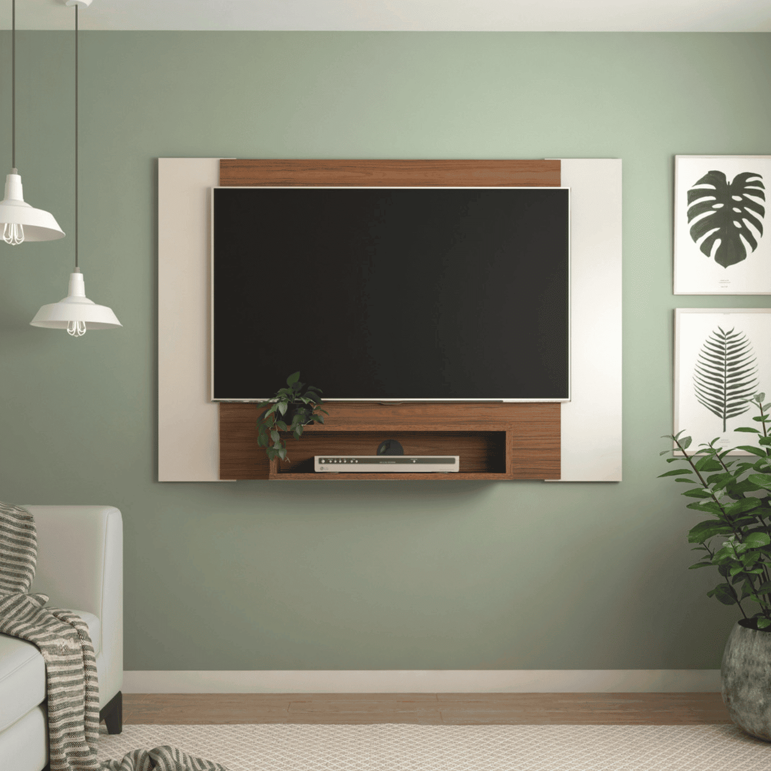 Panel TV 120x80x23 cm Beige