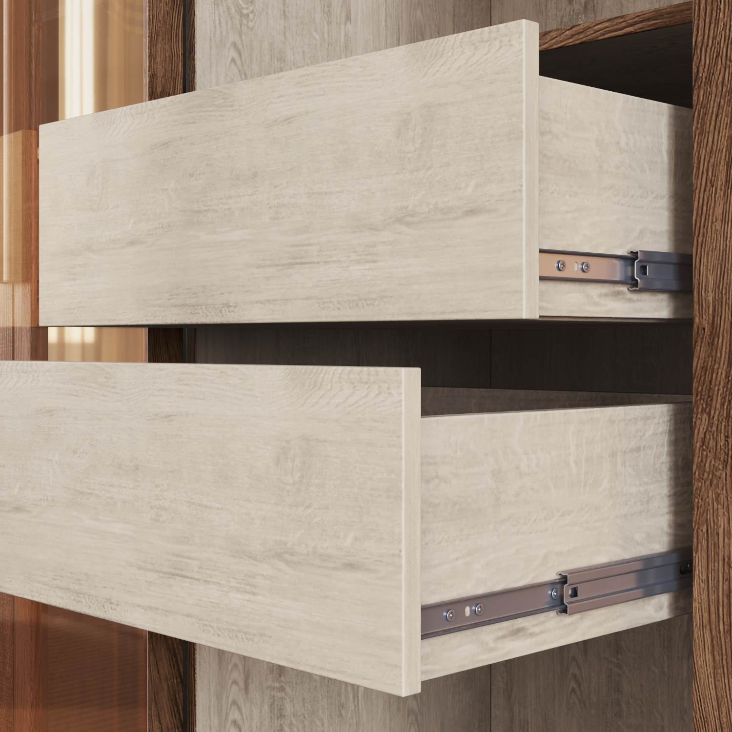 Clóset 4 Puertas · 2 Cajones 136x217x47 cm Beige Orlando