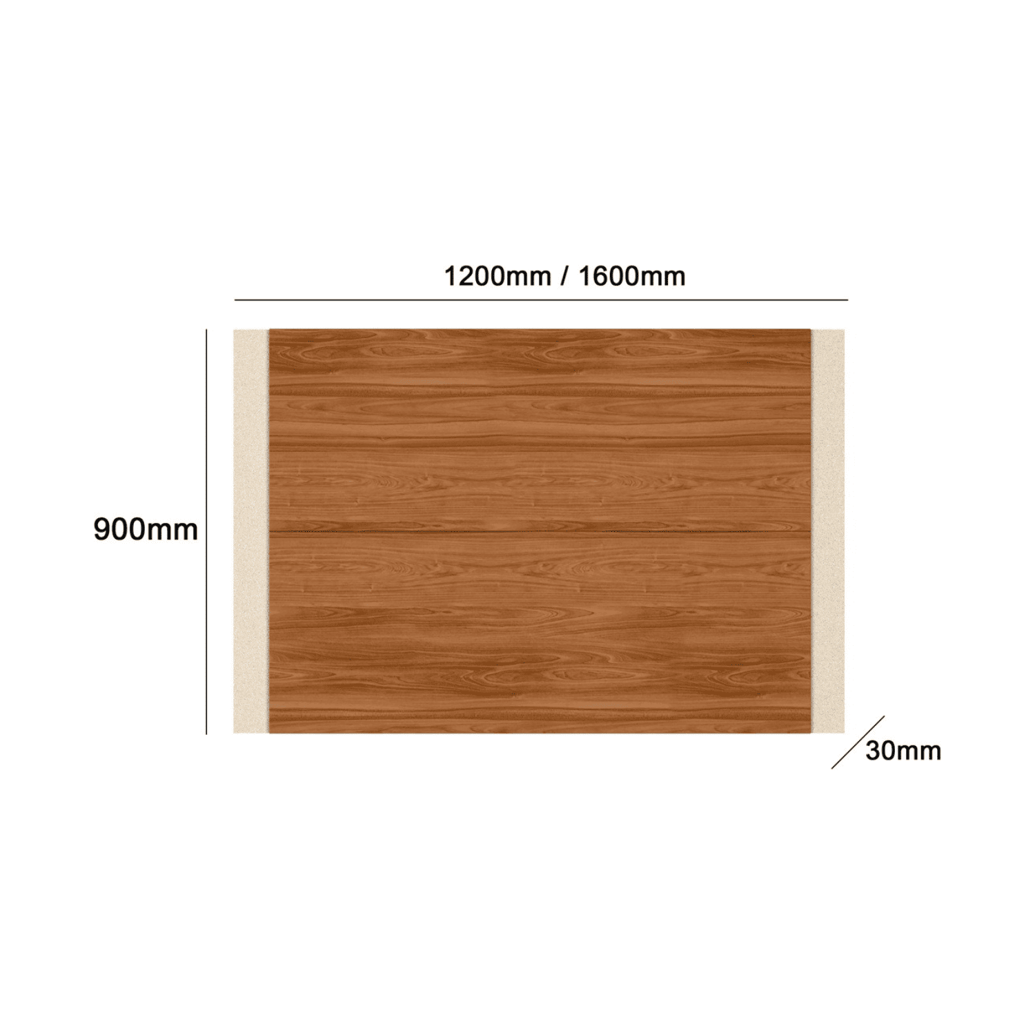 Panel TV 160x90x3 cm Beige Fresno
