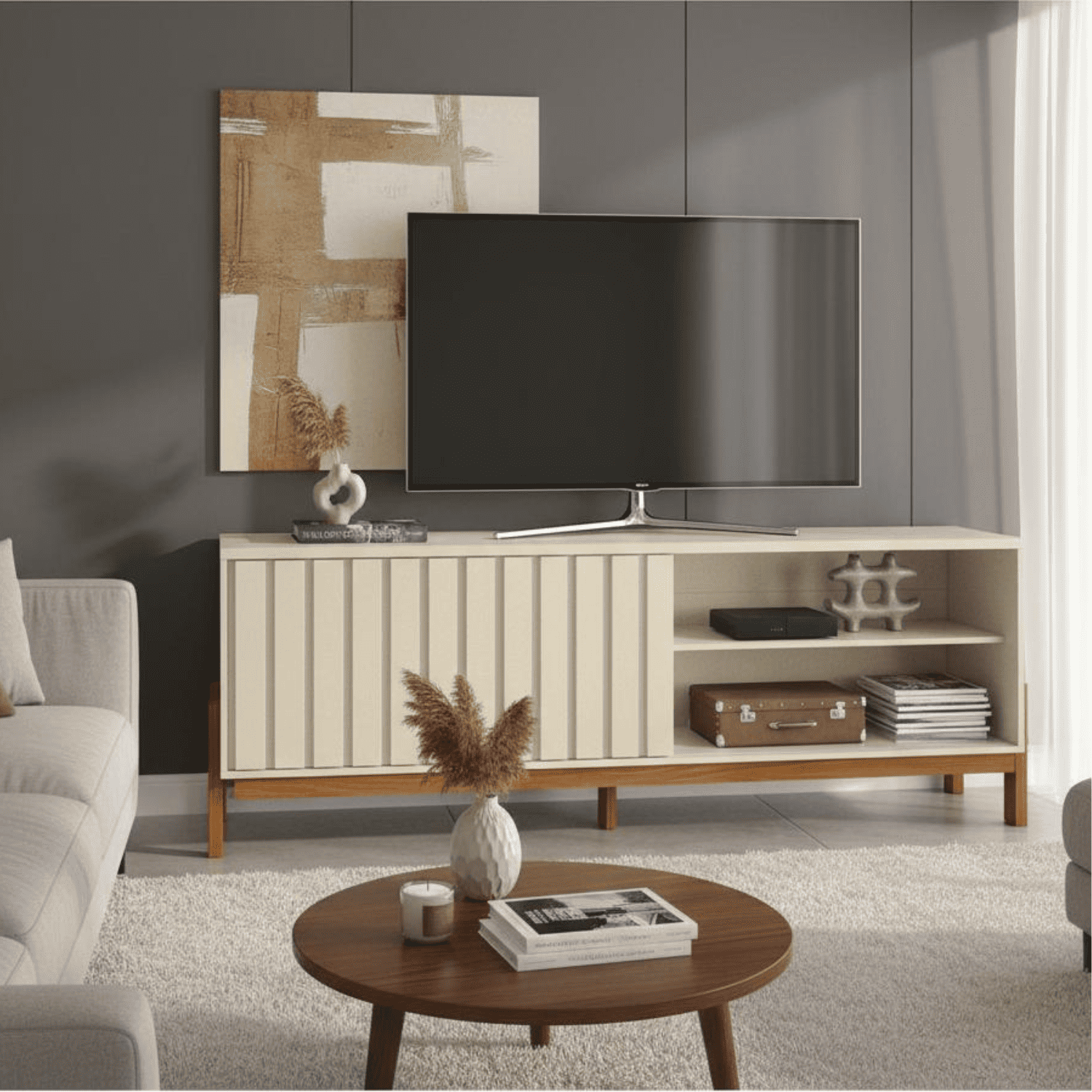 Rack TV Beige Aurora
