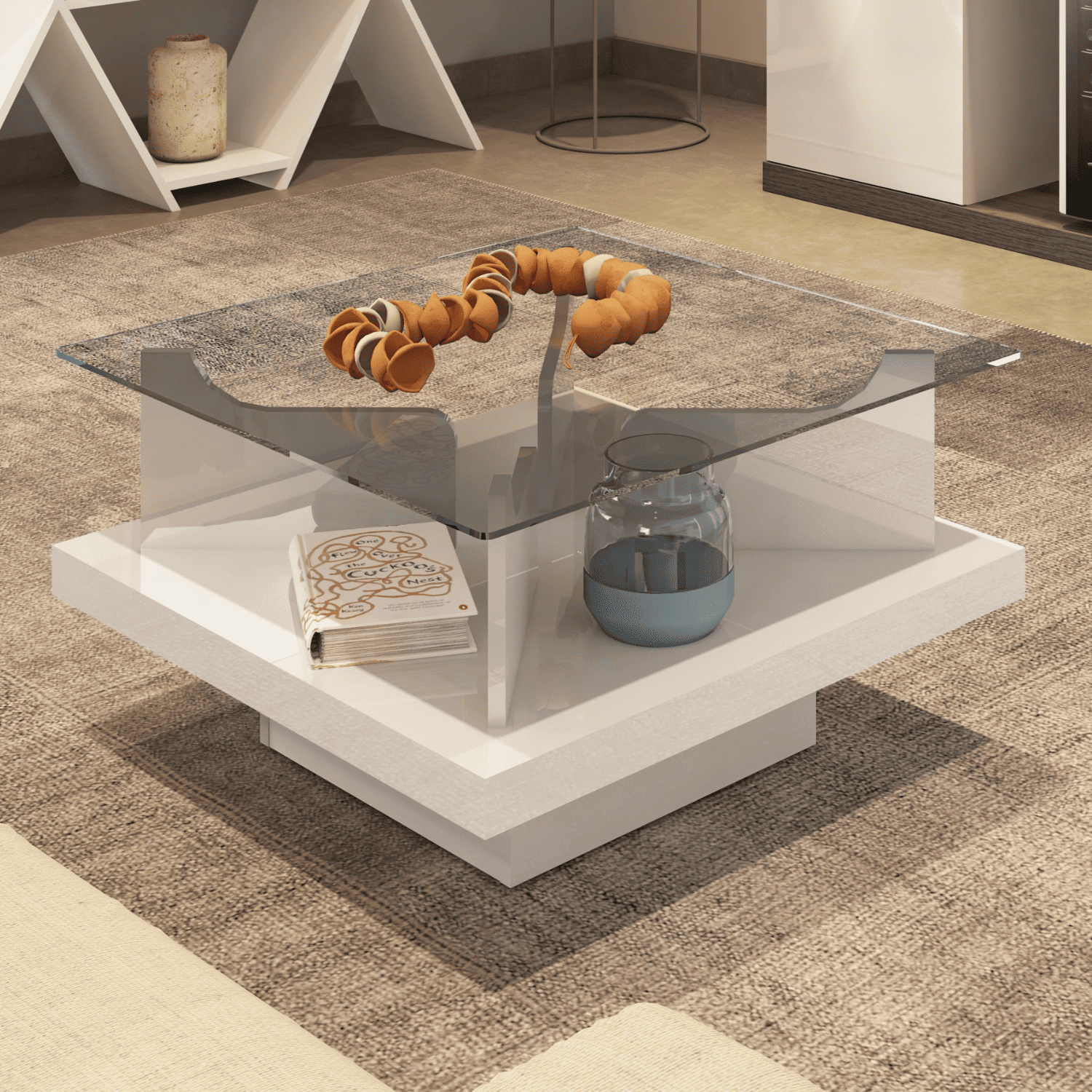 Mesa Centro 70x40x70 cm Clear