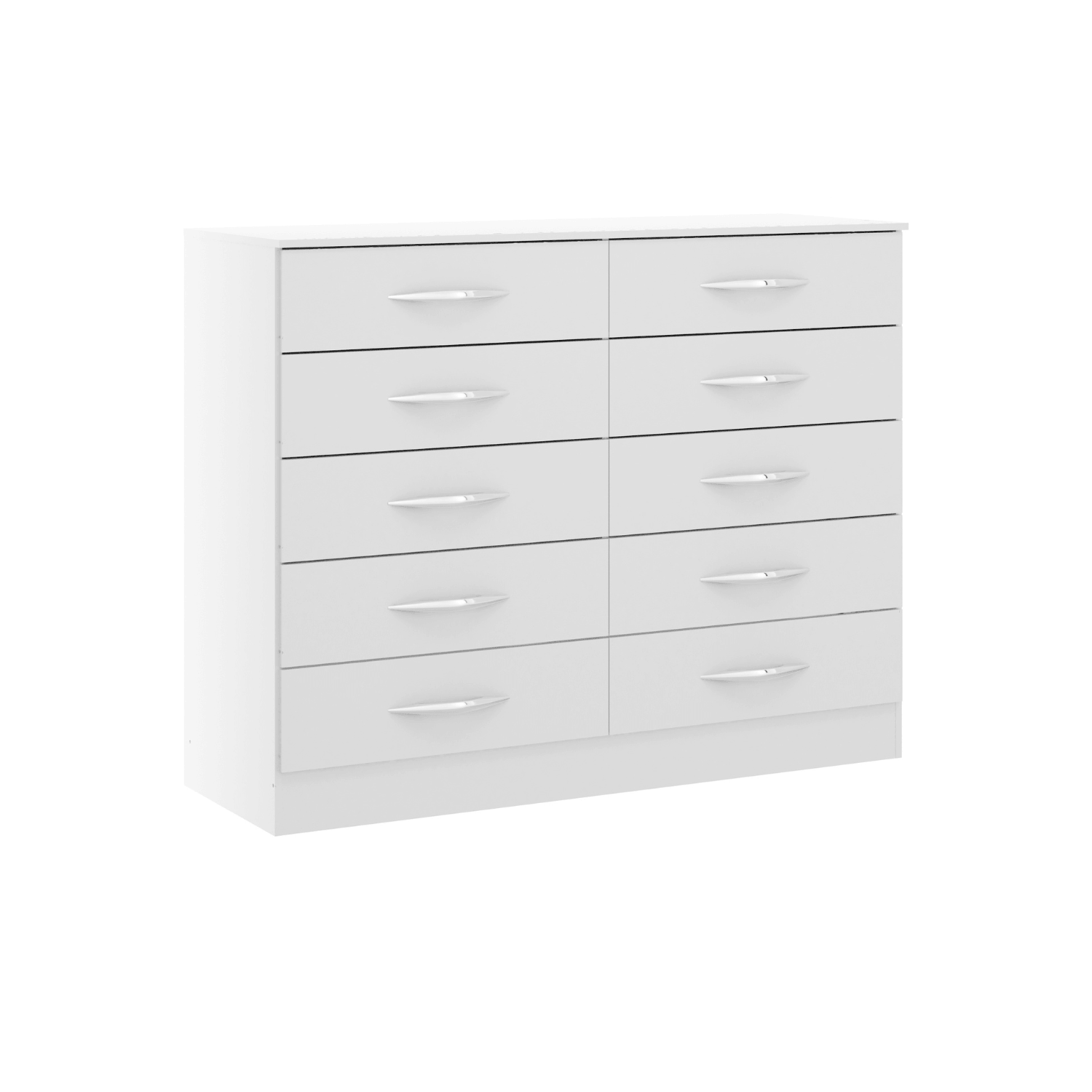 Cómoda 10 Cajones 117x92x40 cm Blanco