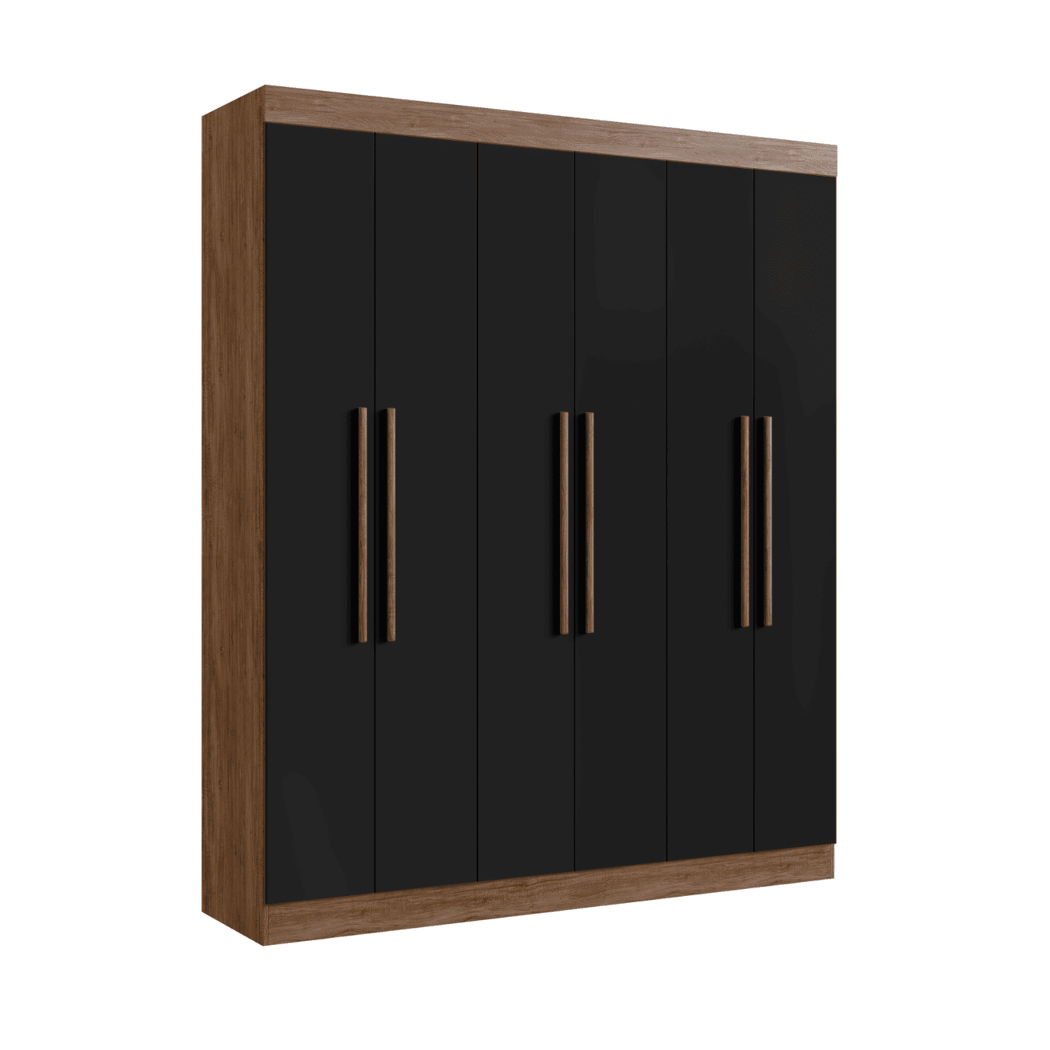 Clóset 6 Puertas · 2 Cajones 180x217x47 cm Negro New York