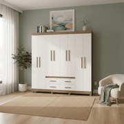 Clóset 8 Puertas · 4 Cajones 206x200x45 cm Beige Las Vegas