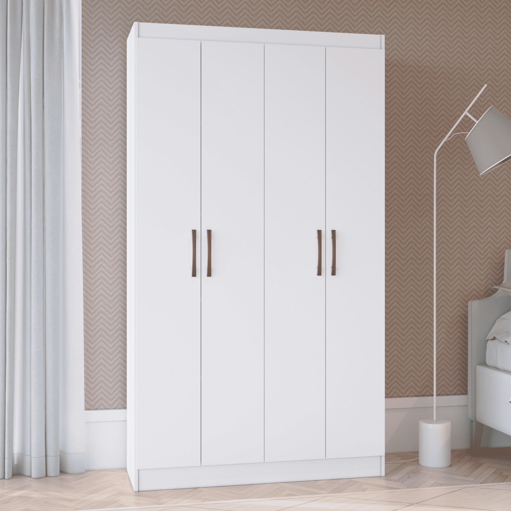 Closet Multiuso 4 Puertas 8 Repisas Blanco
