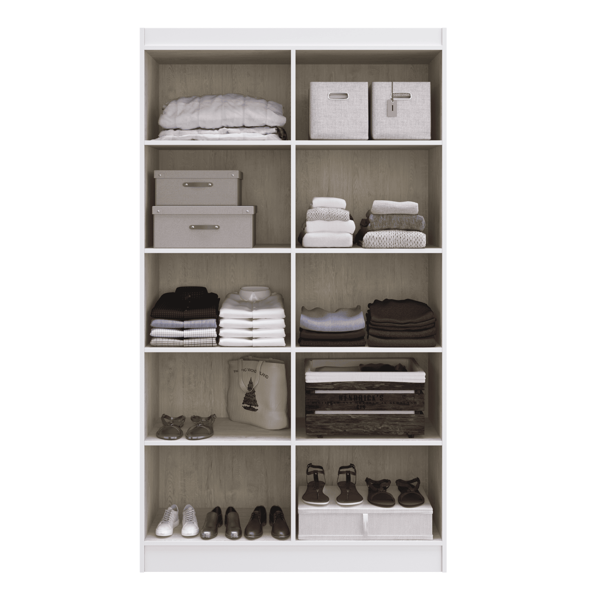 Closet Multiuso 4 Puertas 8 Repisas Blanco