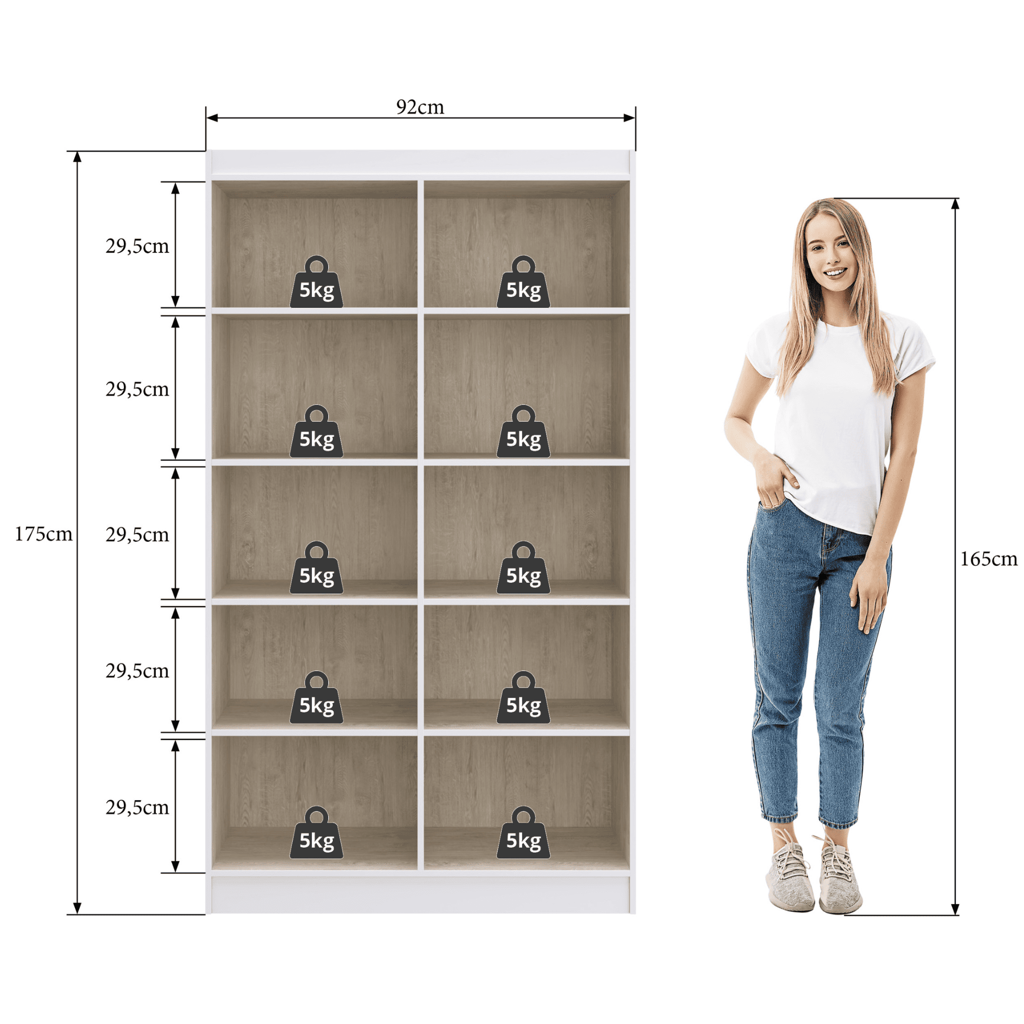 Closet Multiuso 4 Puertas 8 Repisas Blanco