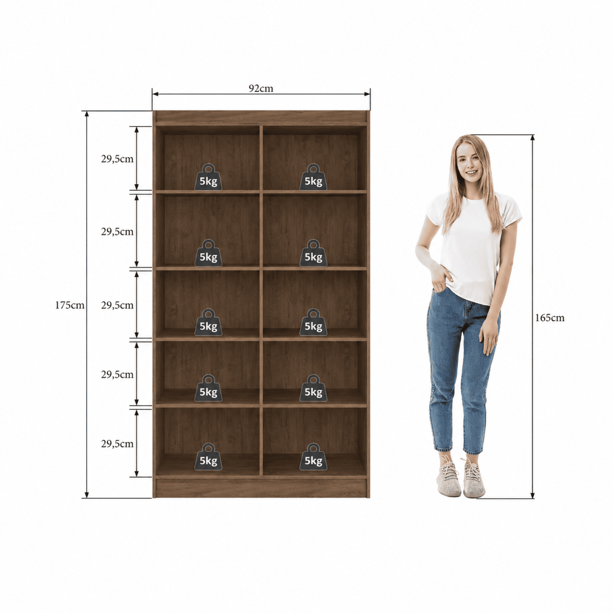 Closet Multiuso 4 Puertas 8 Repisas Café