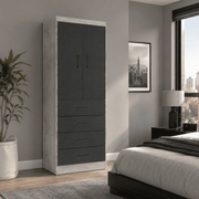 Closet 2 Puertas 4 Cajones Teka/Grafito