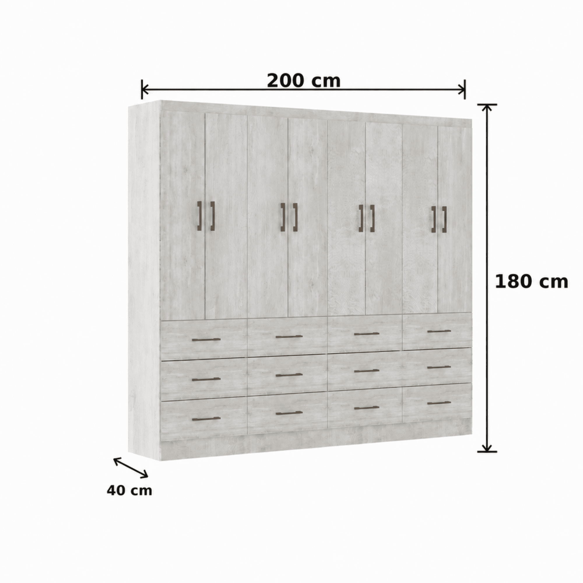 Closet 8 Puertas 12 Cajones Teka