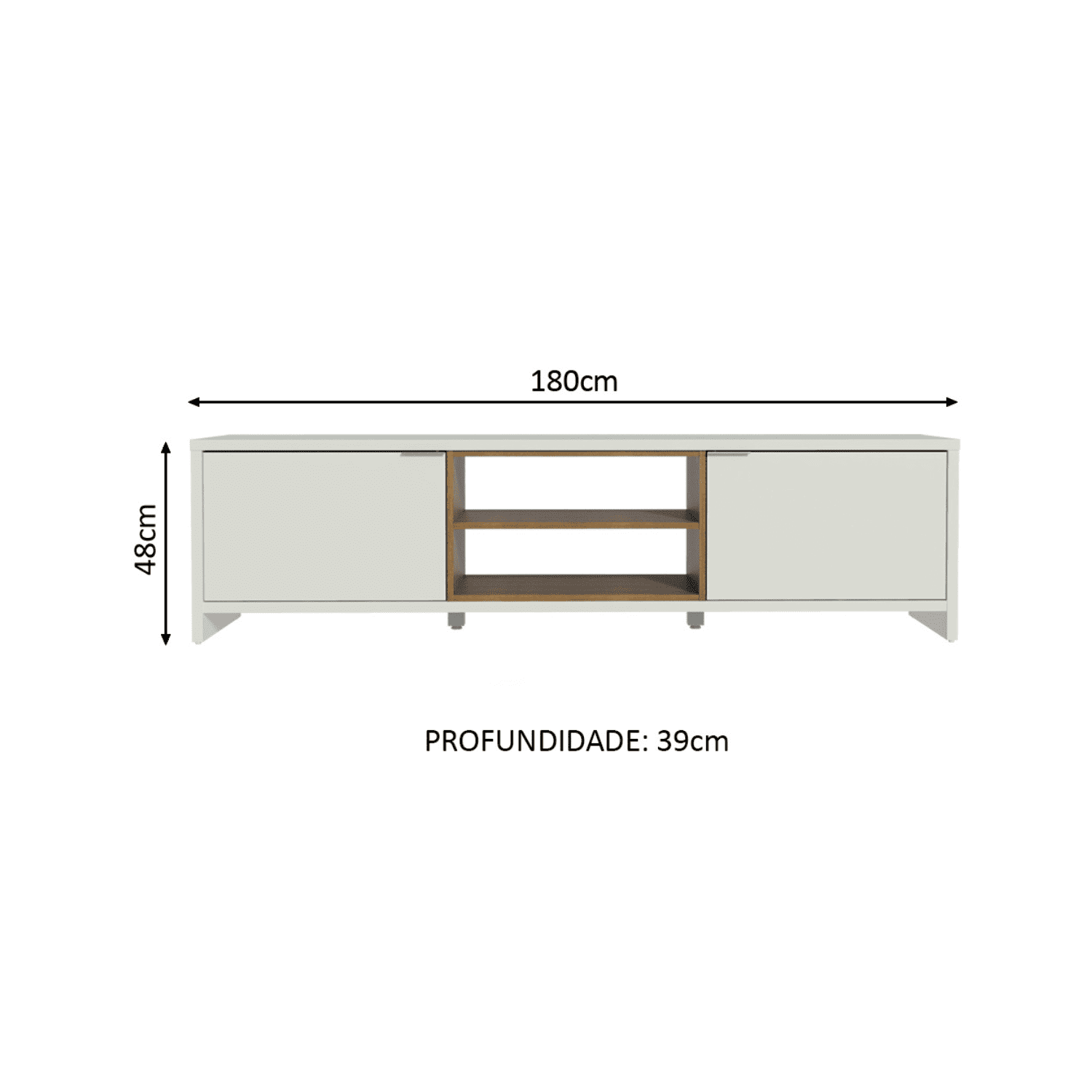 Rack TV 180x48x39 cm Lingue