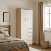 Clóset 2 Puertas · 4 Cajones Beige