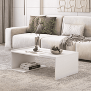 Mesa Centro 90x54x31 cm Blanco Torino