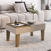 Mesa Centro 68x42x35 cm Beige Veneza