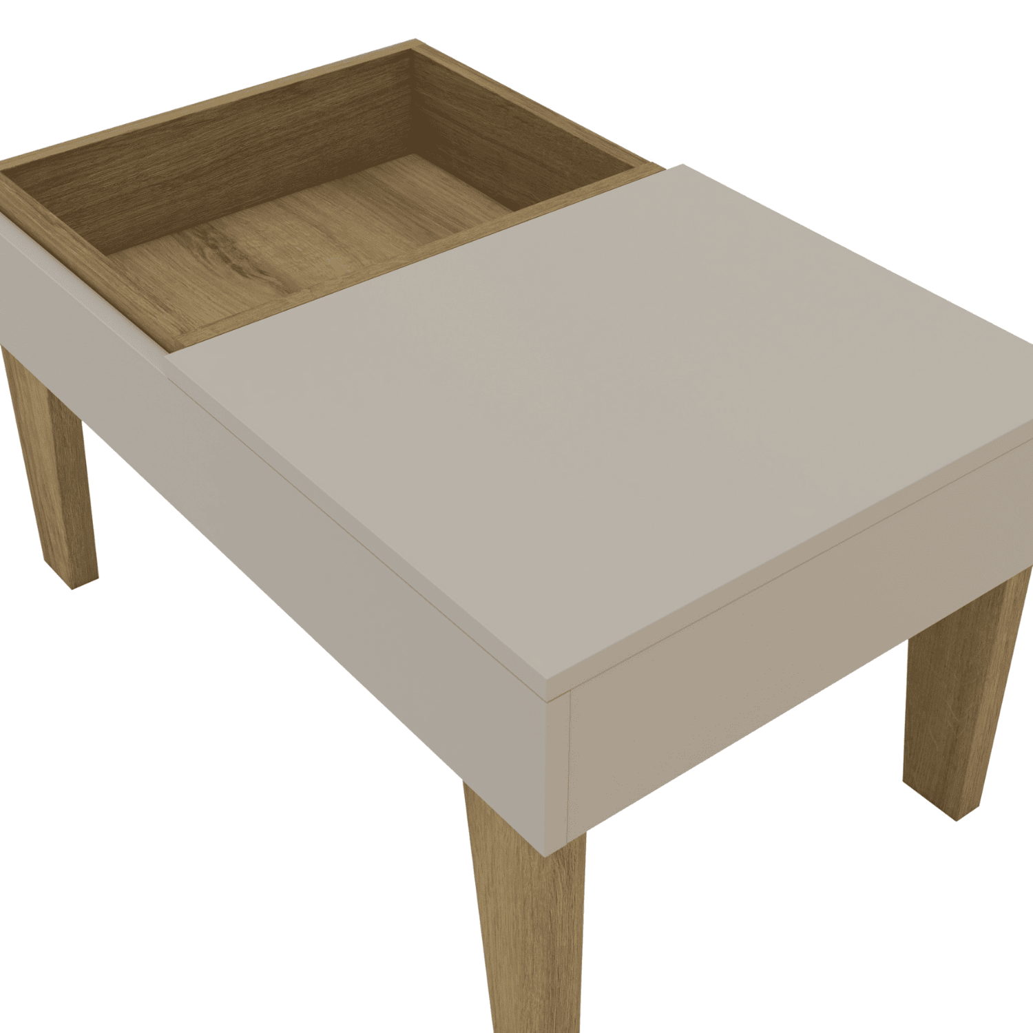 Mesa Centro 68x42x35 cm Beige Veneza