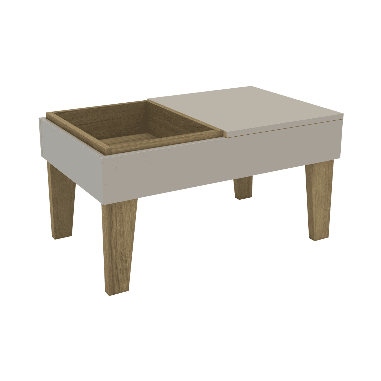 Mesa Centro 68x42x35 cm Beige Veneza
