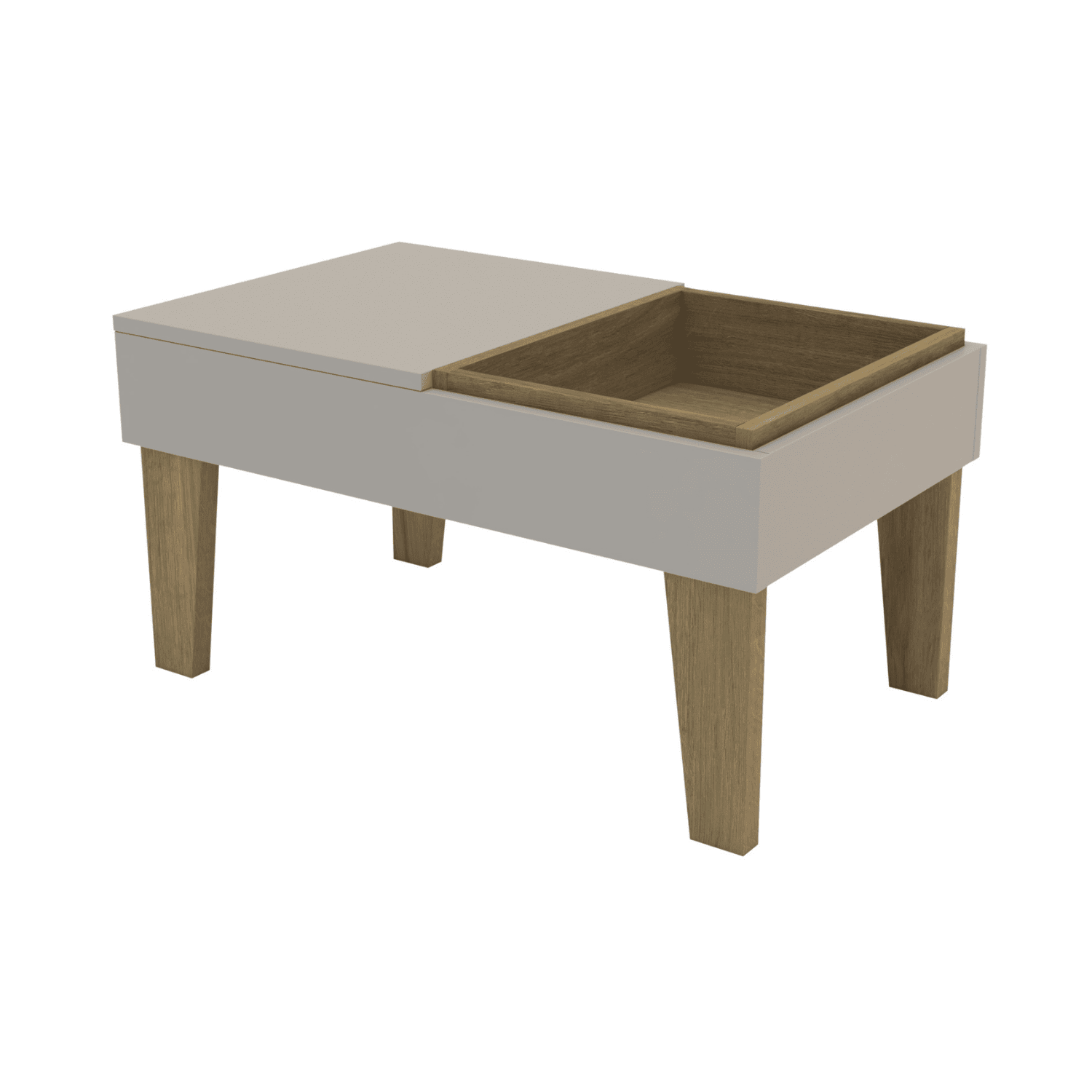 Mesa Centro 68x42x35 cm Beige Veneza
