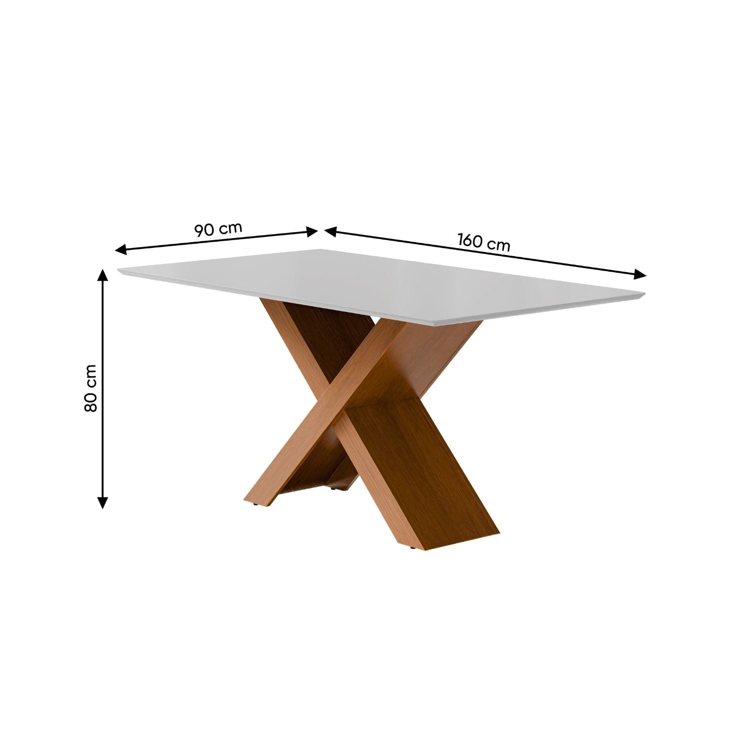 Mesa Comedor 160x90 cm Blanco Dubai