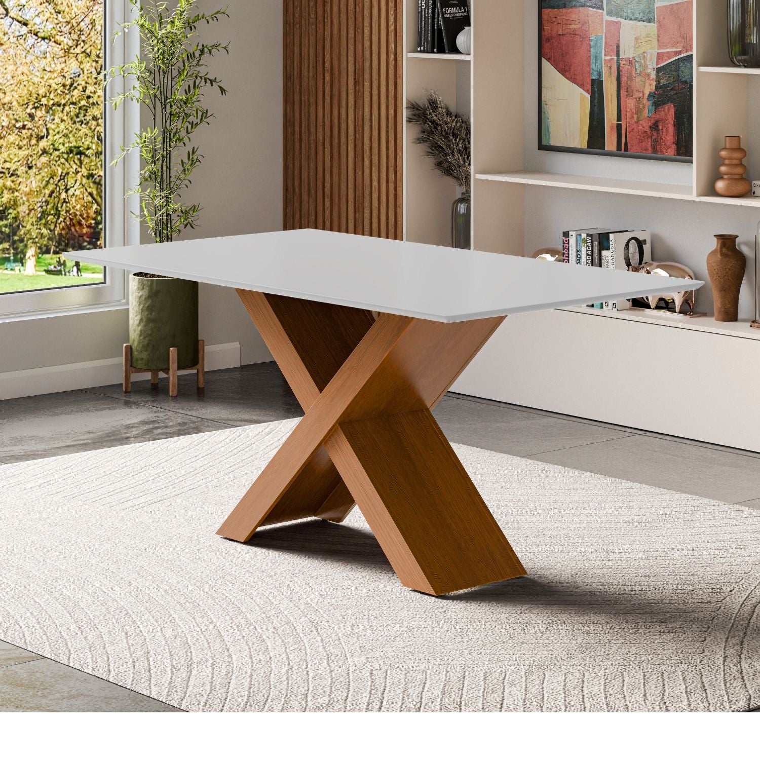 Mesa Comedor 160x90 cm Blanco Dubai