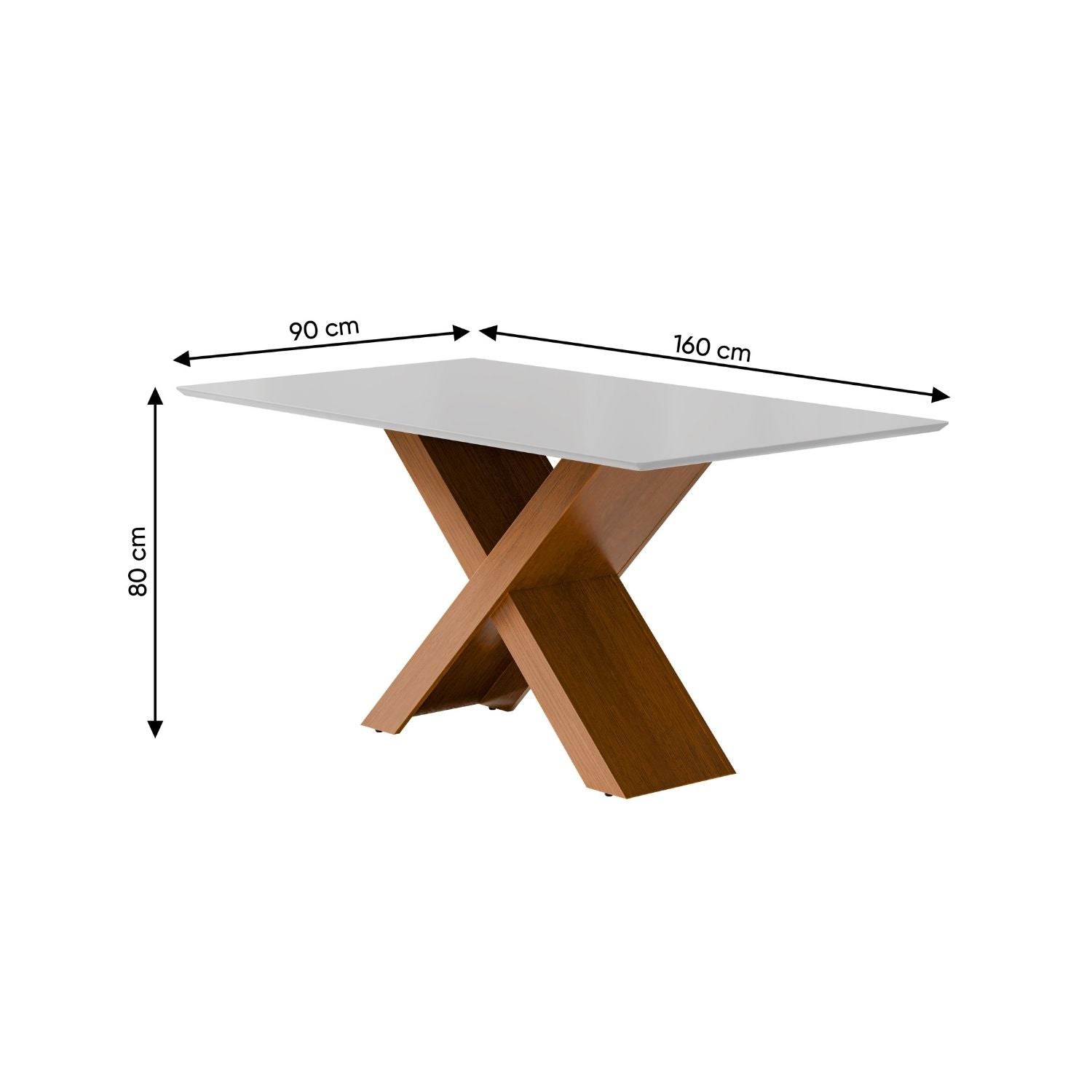 Mesa Comedor 160x90 cm Blanco Dubai
