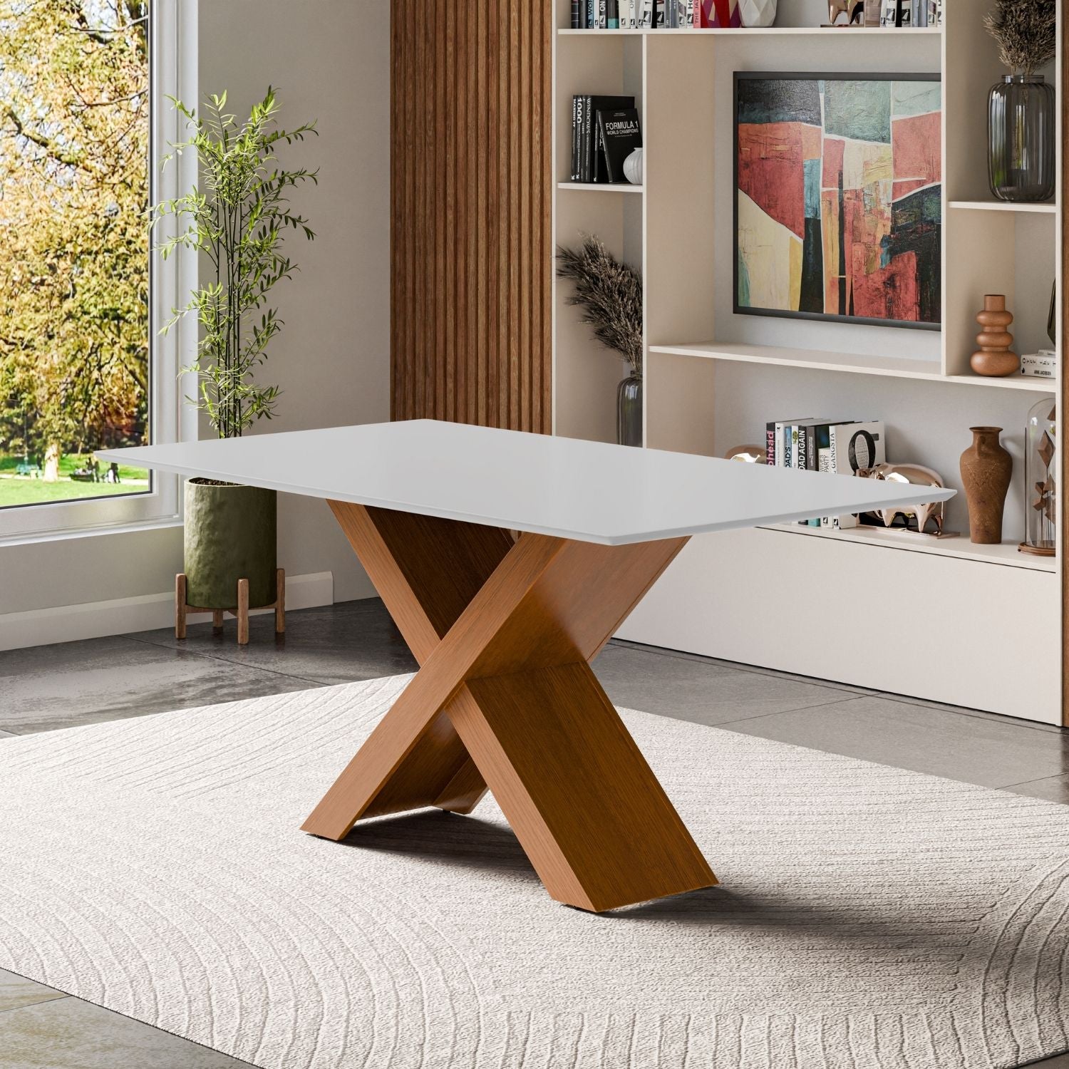 Mesa Comedor 160x90 cm Blanco Dubai