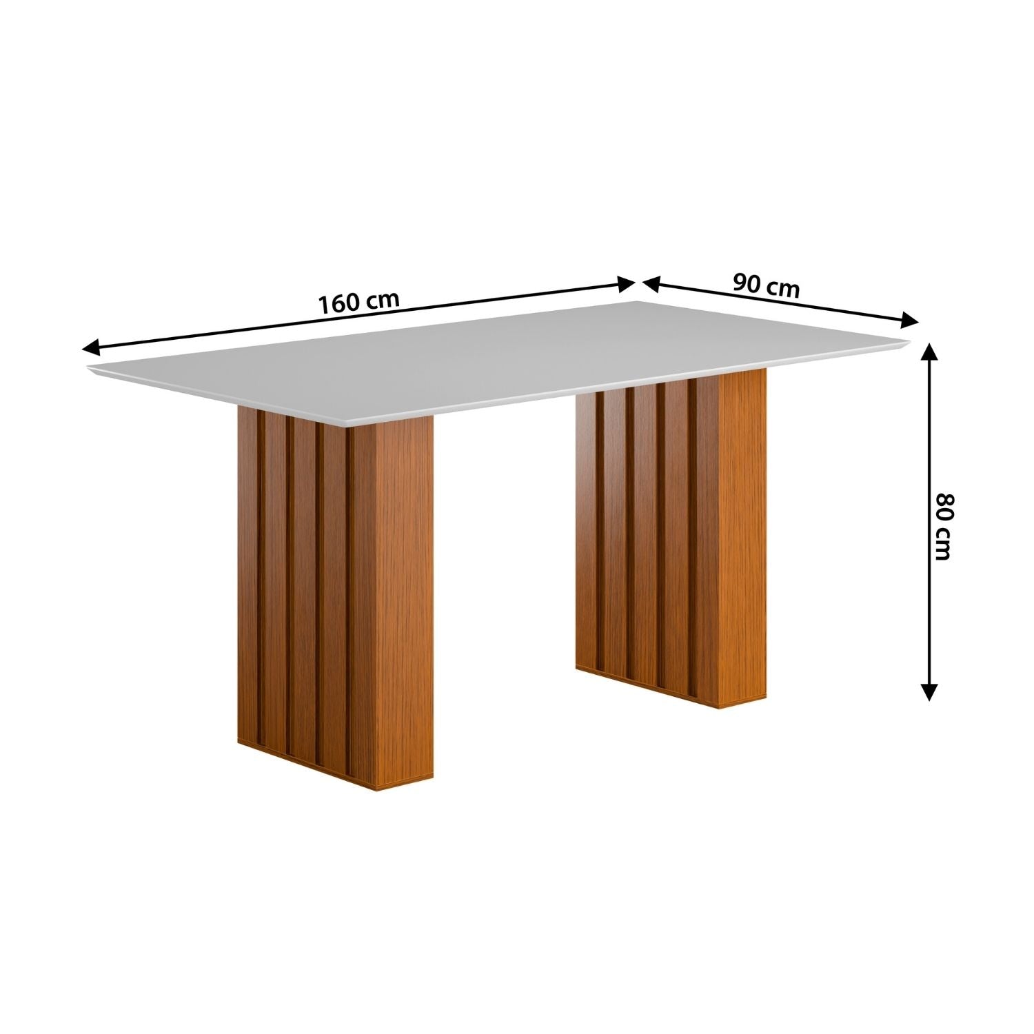 Mesa Comedor 160x90 cm Blanco Santiago
