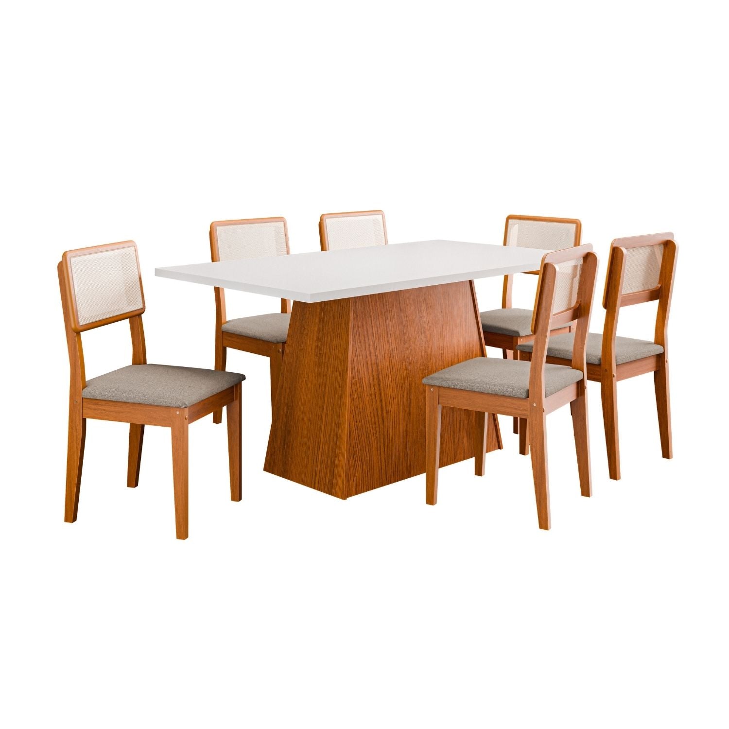 Mesa Comedor 160x90 cm Blanco Trento