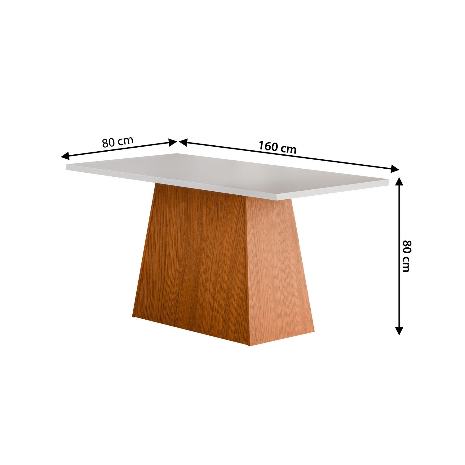 Mesa Comedor 160x90 cm Blanco Trento