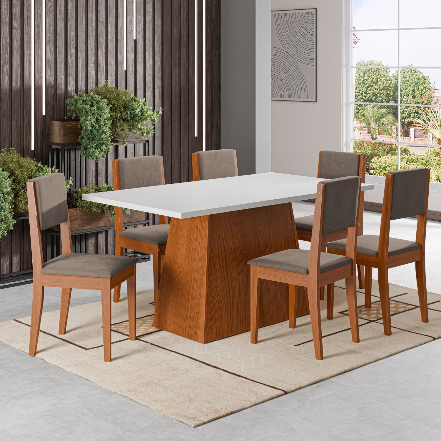 Mesa Comedor 160x90 cm Blanco Trento II