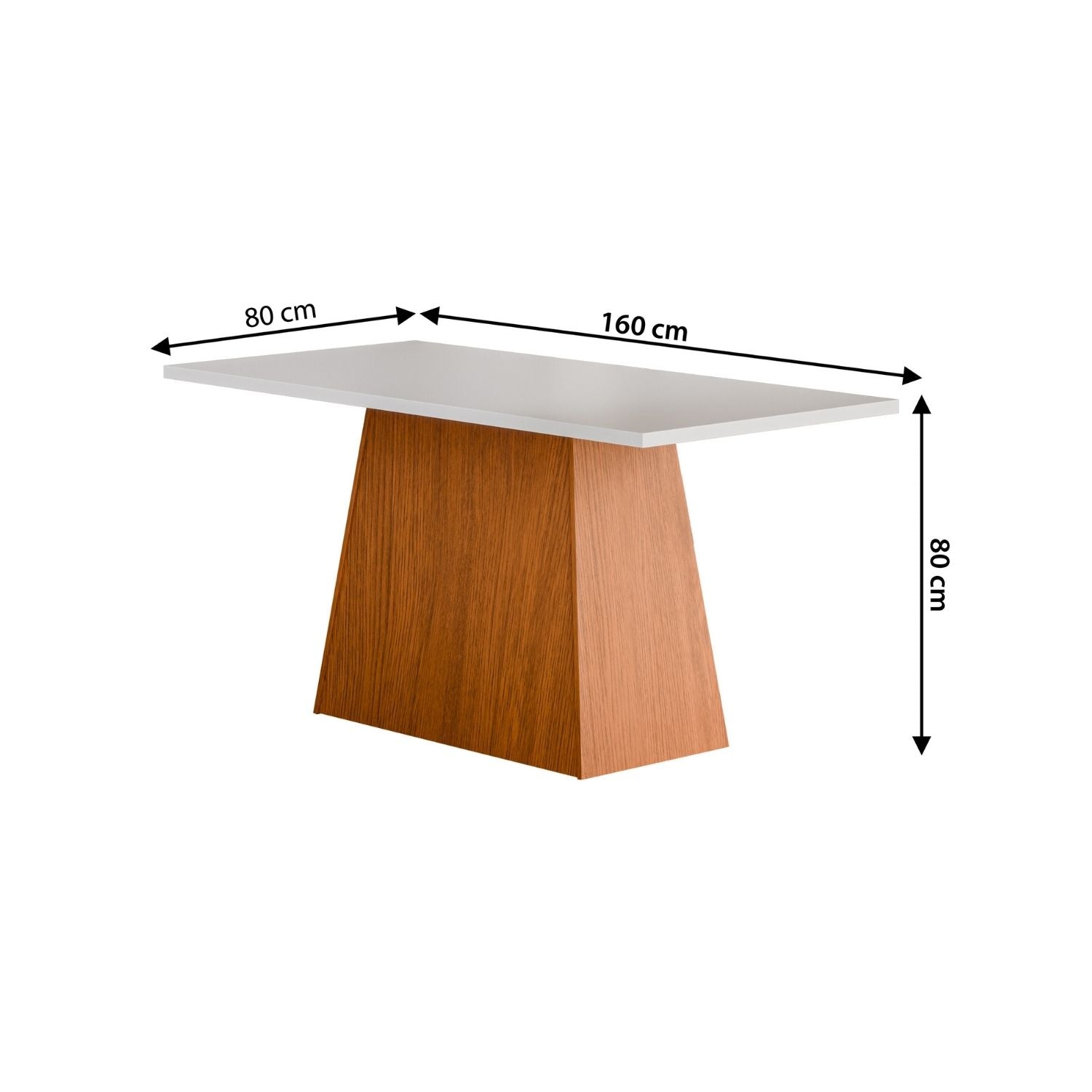 Mesa Comedor 160x90 cm Blanco Trento II