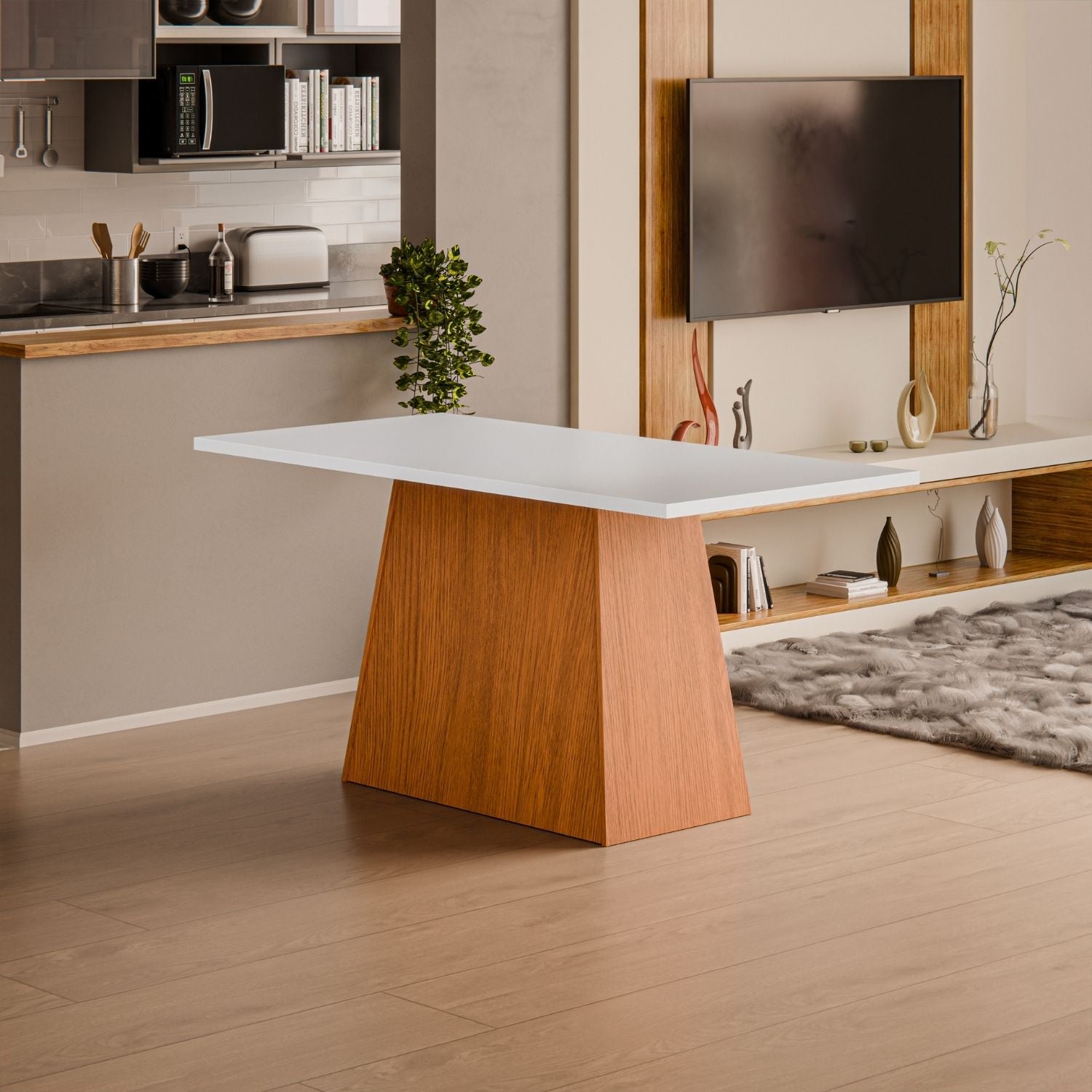 Mesa Comedor 160x90 cm Blanco Trento II