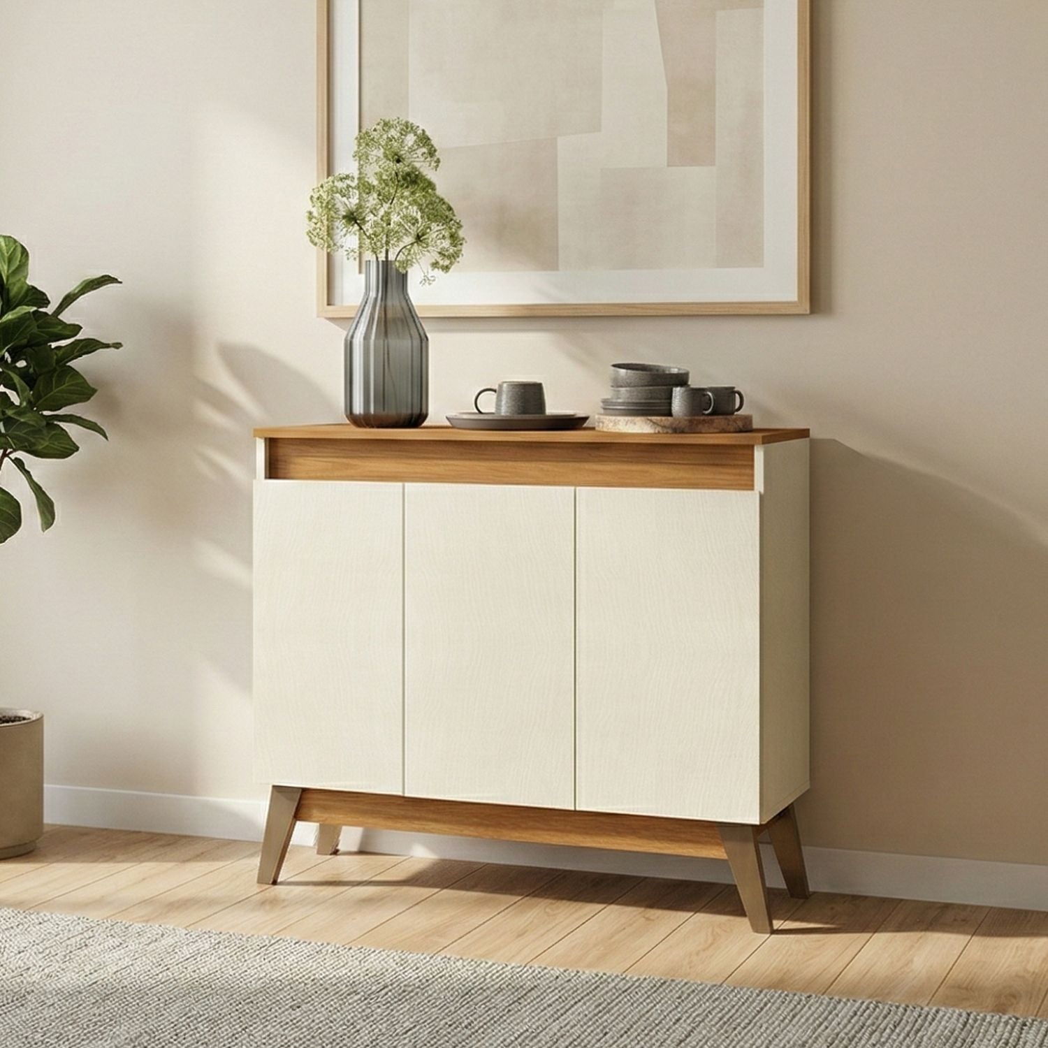 Aparador 3 Puertas Beige Treviso