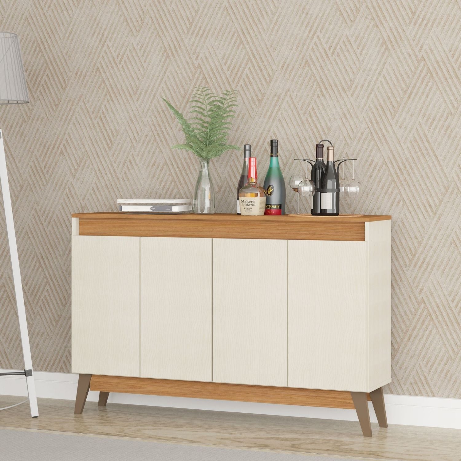 Aparador 4 Puertas Beige Trento