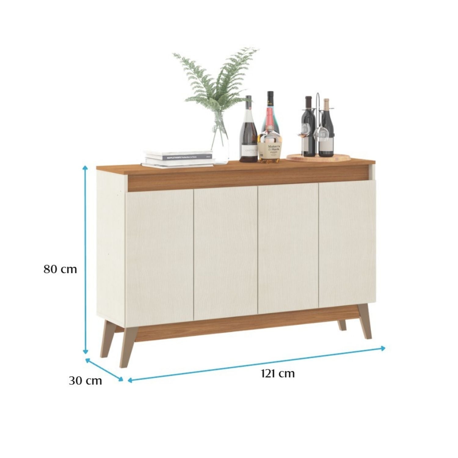 Aparador 4 Puertas Beige Trento