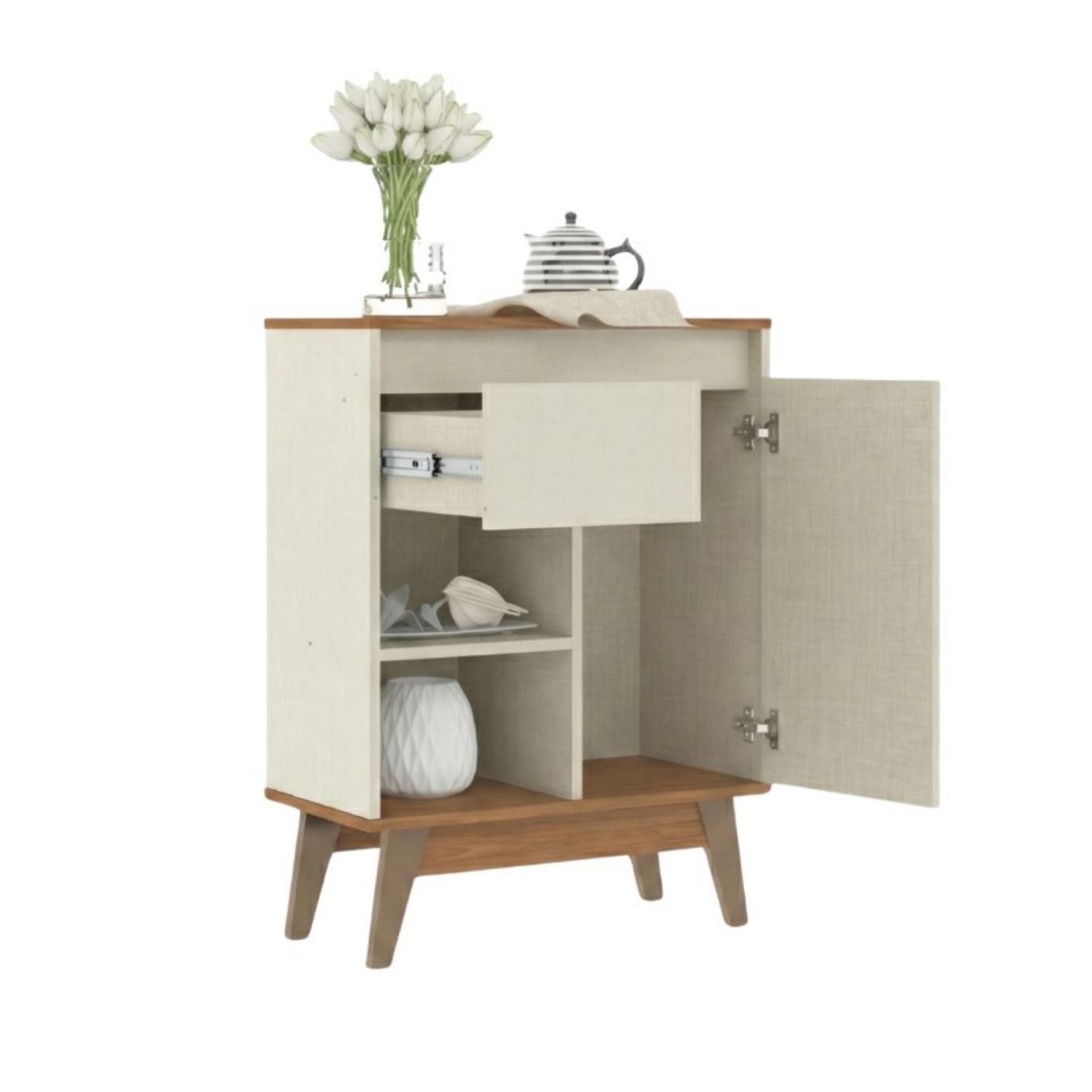 Aparador 1 Puerta · 1 Cajón Beige Marsala