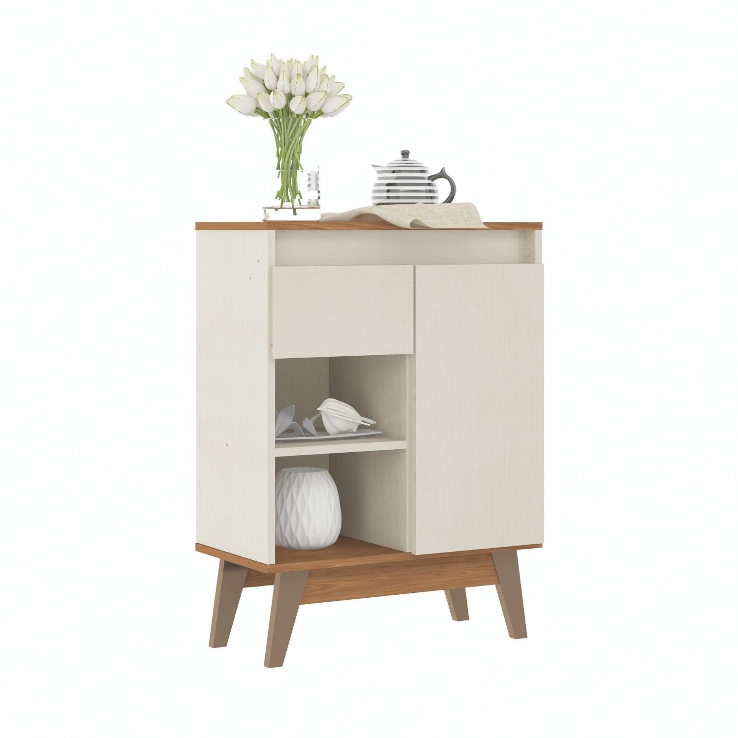 Aparador 1 Puerta · 1 Cajón Beige Marsala