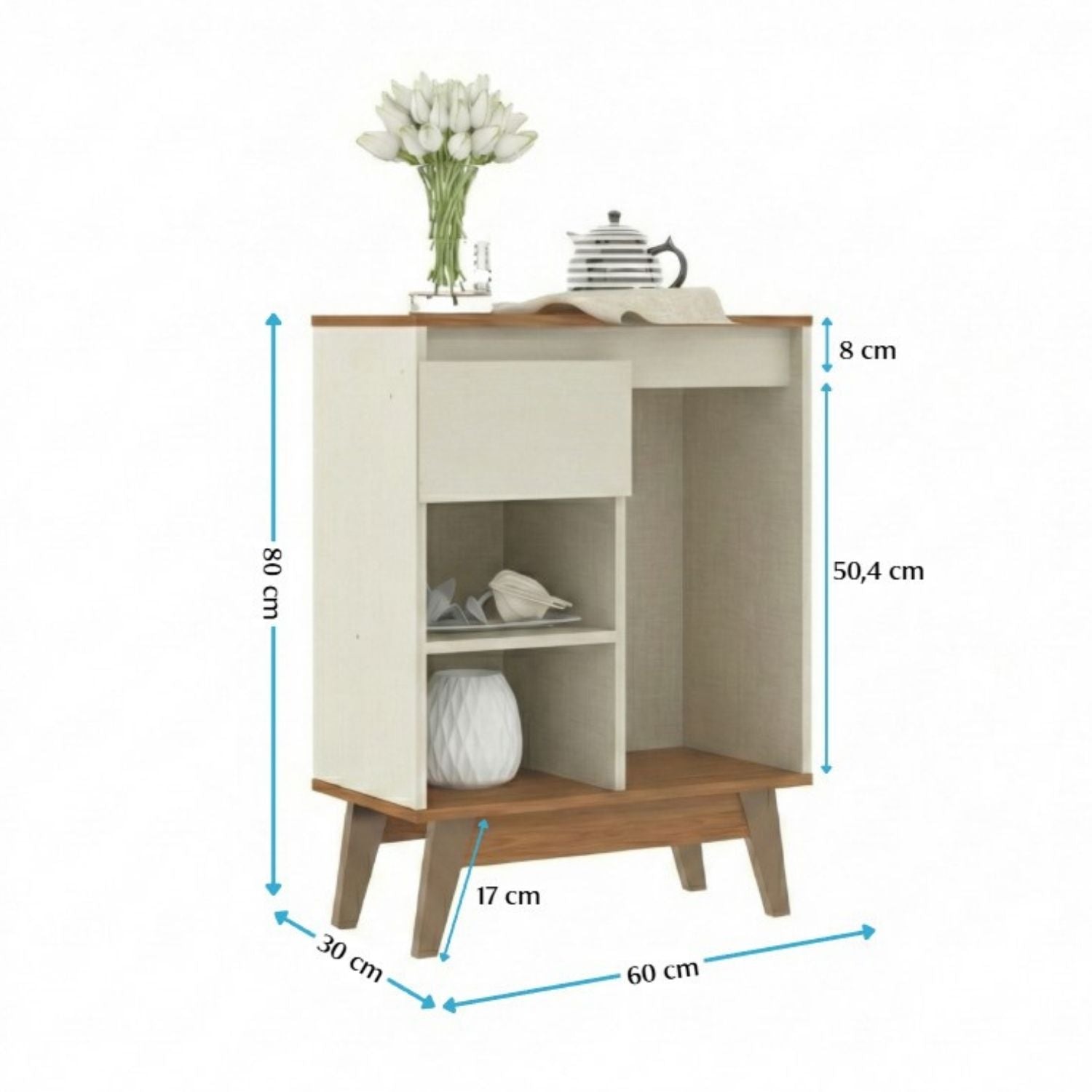 Aparador 1 Puerta · 1 Cajón Beige Marsala