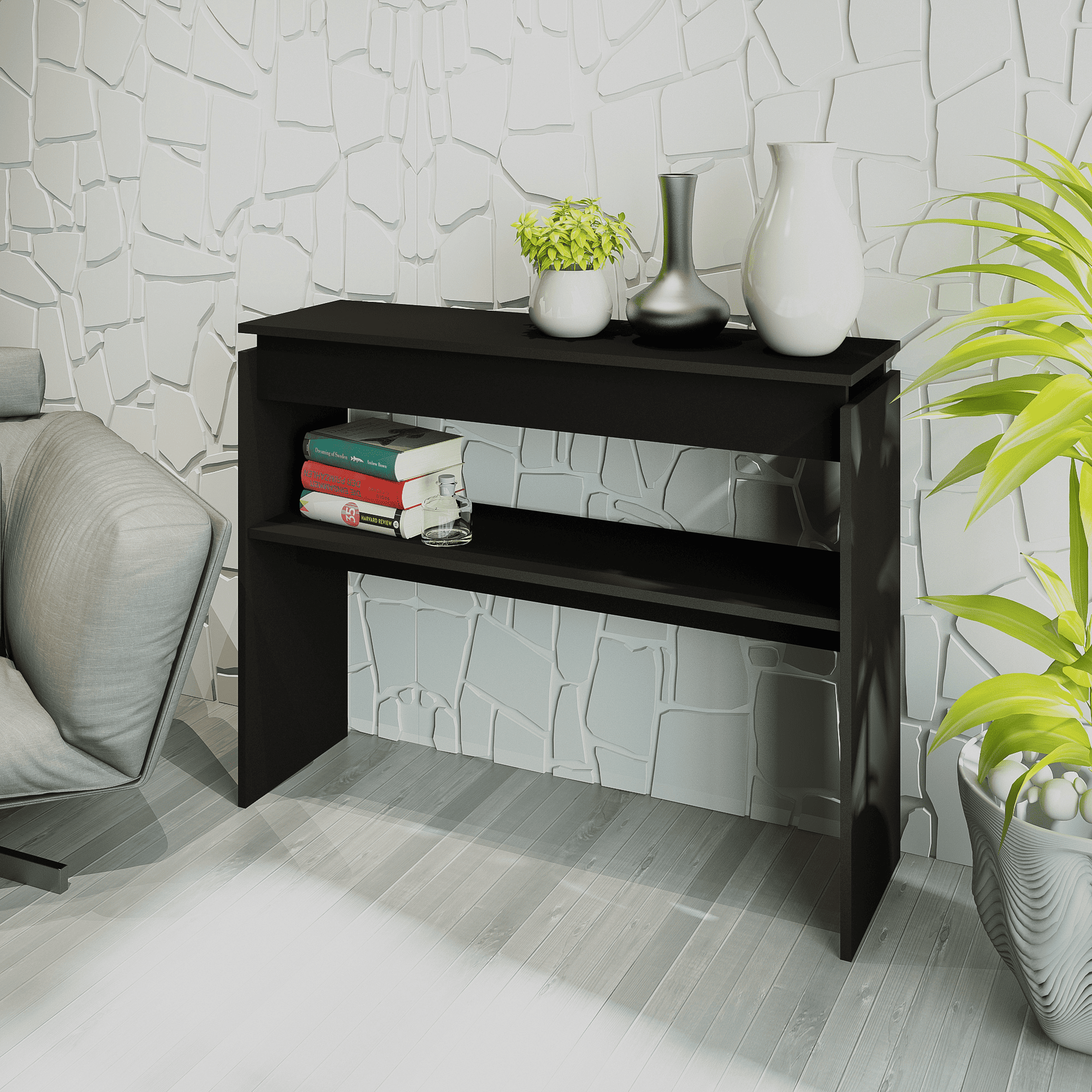 Mesa Arrimo Creta - Negro