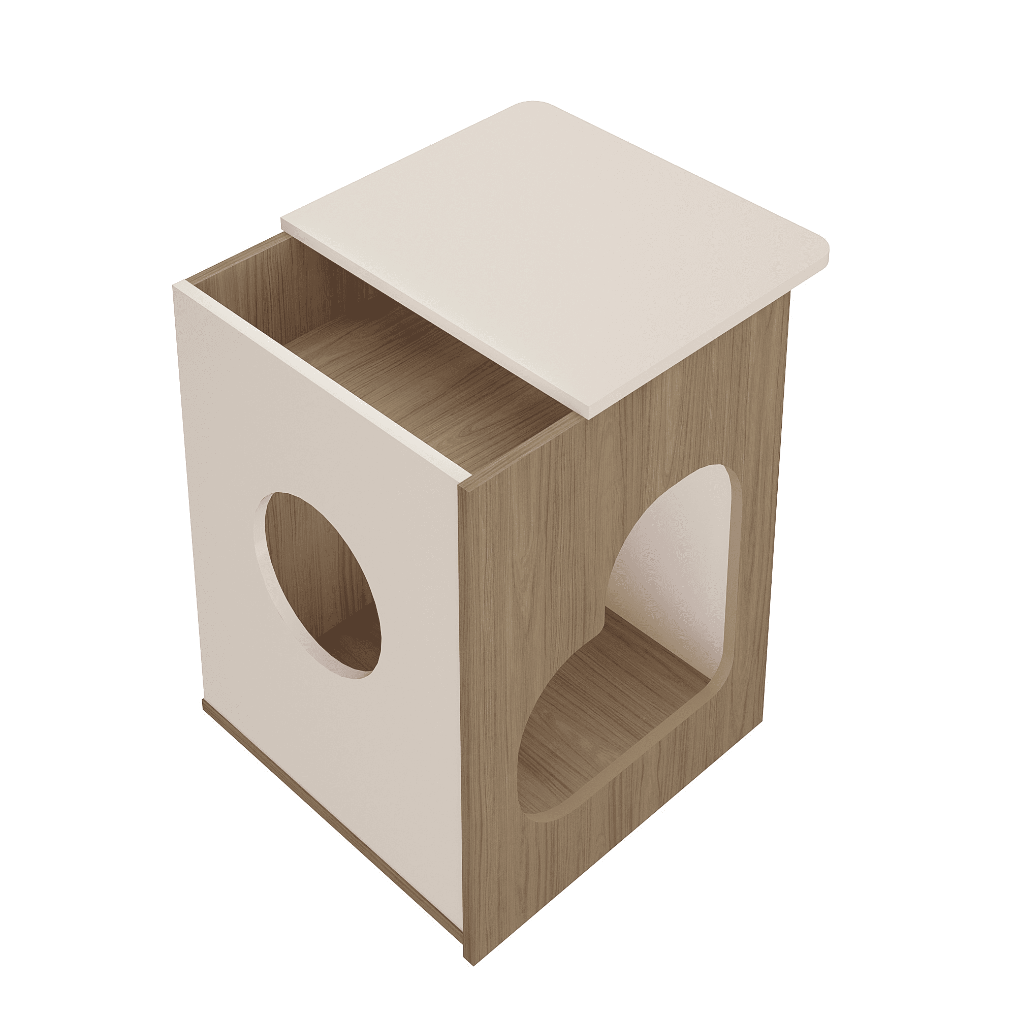 Mesa de Apoyo Pet Roble/OffWhite
