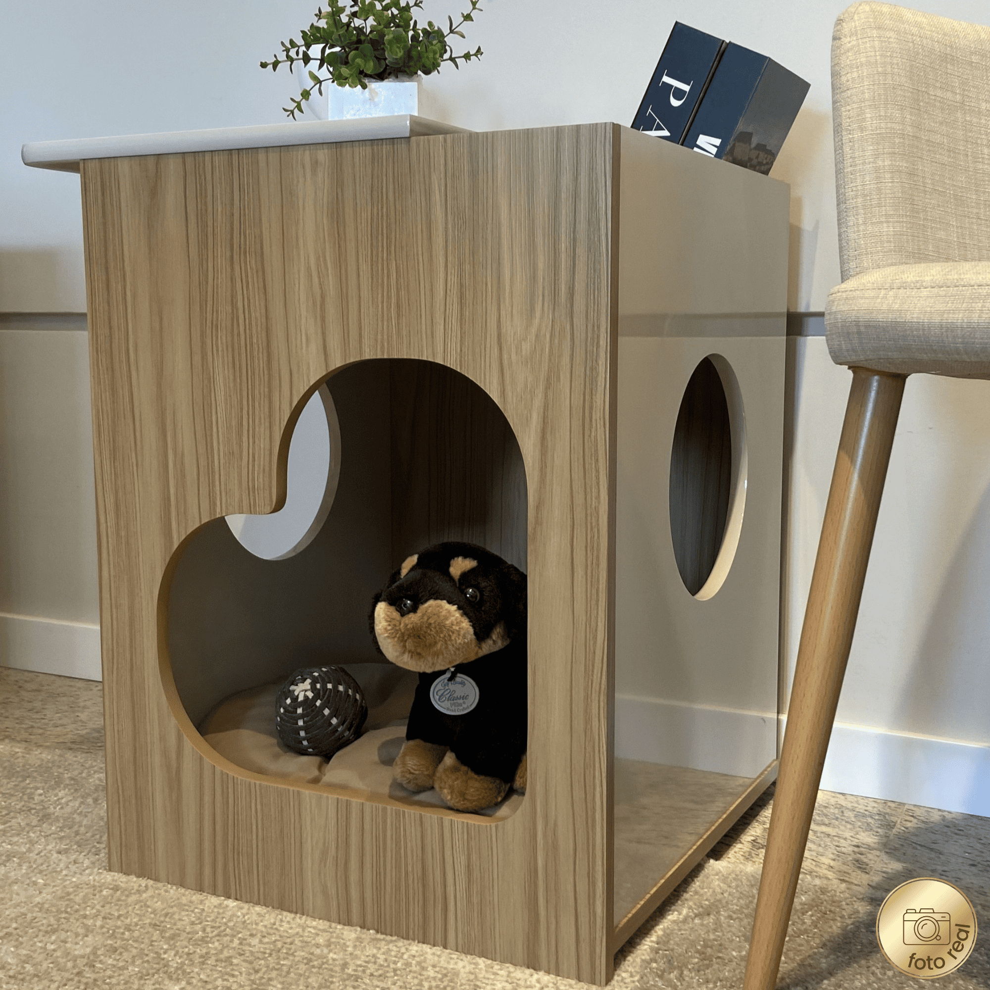 Mesa de Apoyo Pet Roble/OffWhite