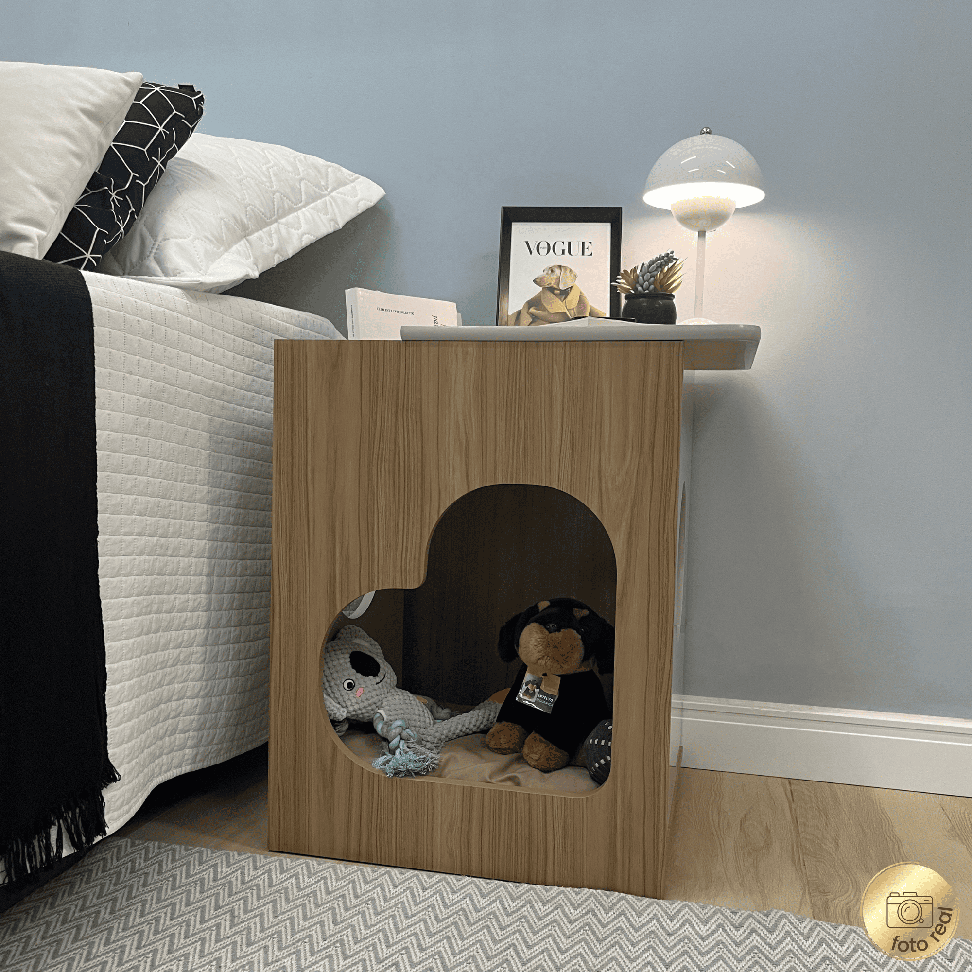 Mesa de Apoyo Pet Roble/OffWhite