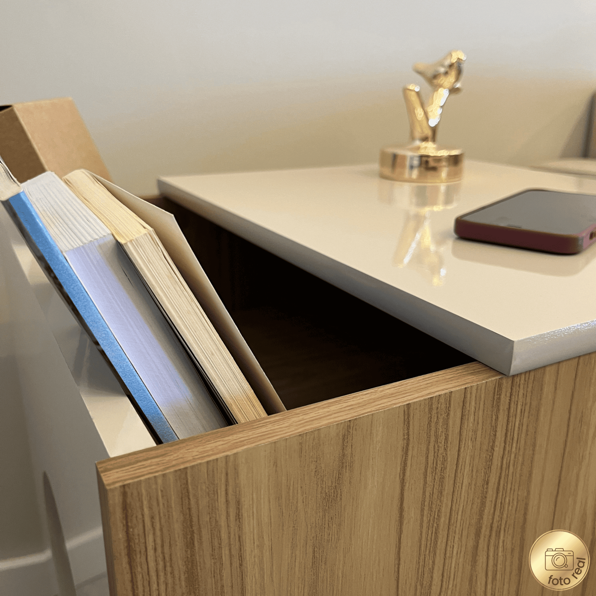 Mesa de Apoyo Pet Roble/OffWhite